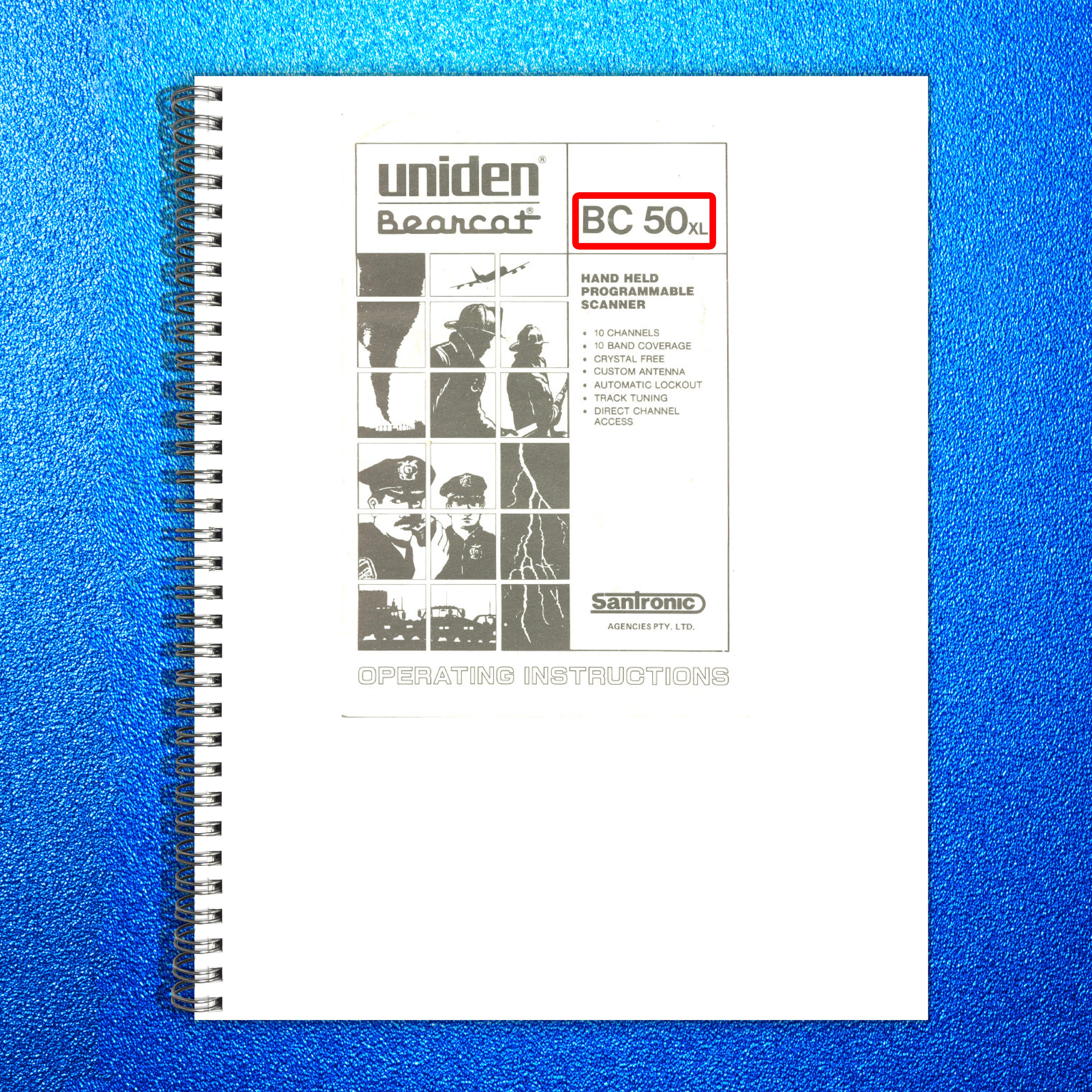 UNIDEN Bearcat BC 50XL Scanner Operating Instructions Manual - WIRE BOUND