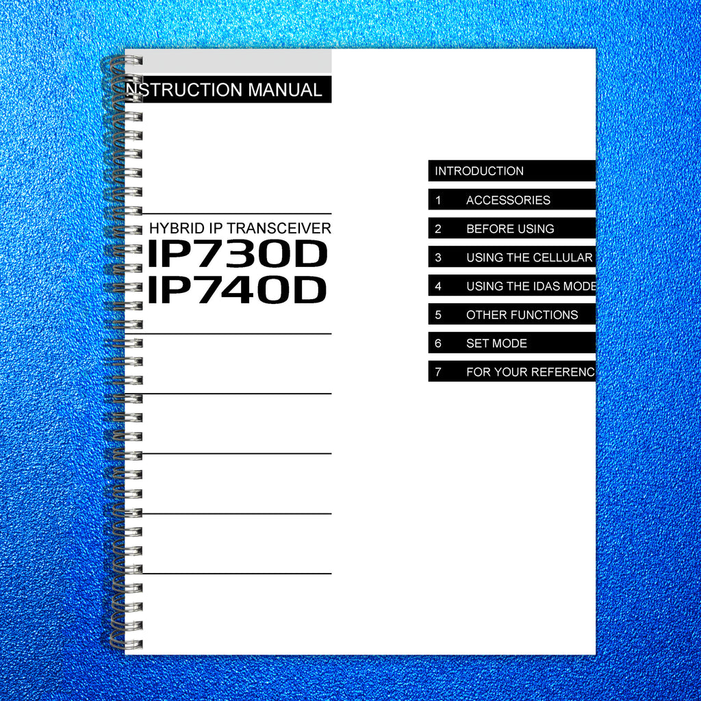 ICOM IP730D IP740D TRANSCEIVER INSTRUCTION MANUAL - WIRE BOUND - TOUGH COVERS