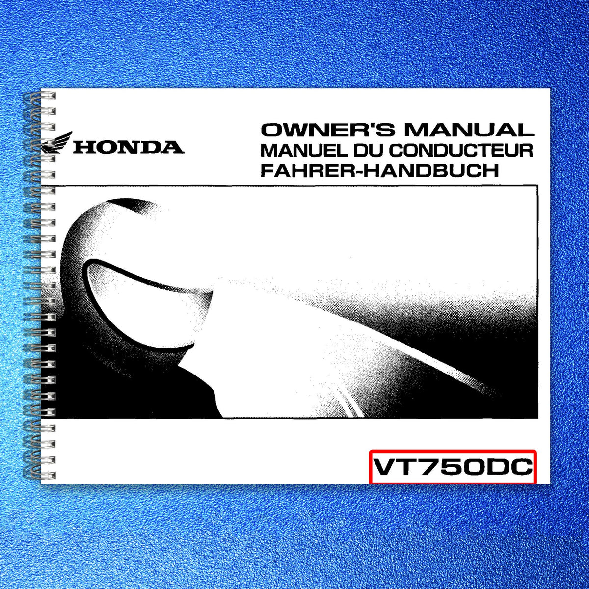 HONDA VT750DC Owners Manual 2001 - BOUND - COVERS - XL FOLDOUT PAGES