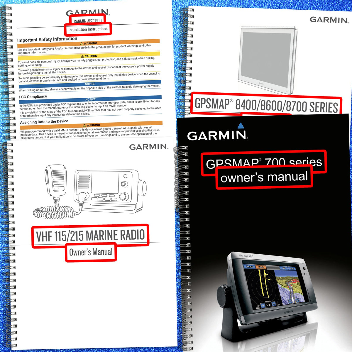 GARMIN AIS 800 VHF 115-215 GPSMAP 700-8700 Installation Operators Manual BUNDLE