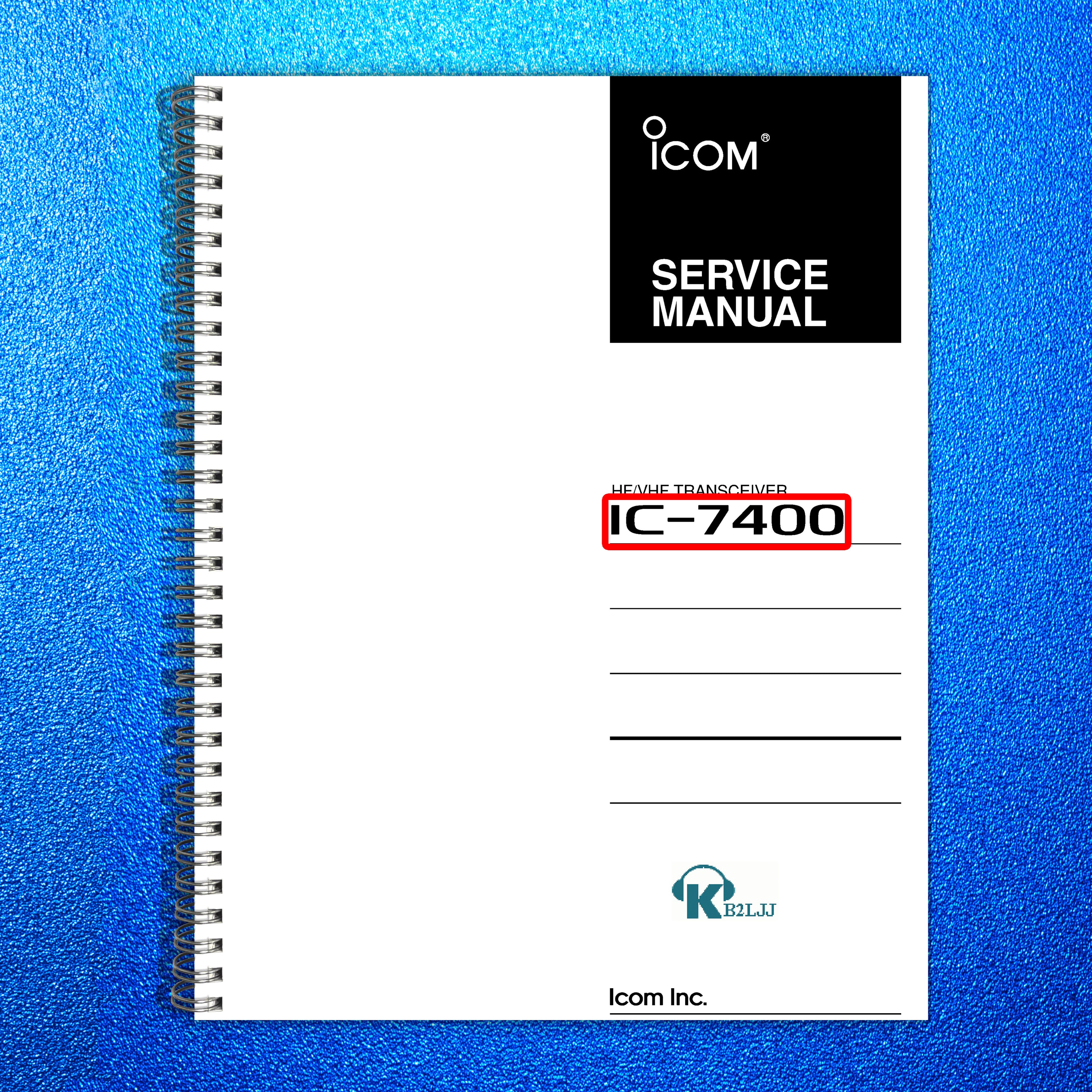 ICOM IC-7400 HF VHF Transceiver Service Manual - BOUND - COVERS - XL FOLDOUTS