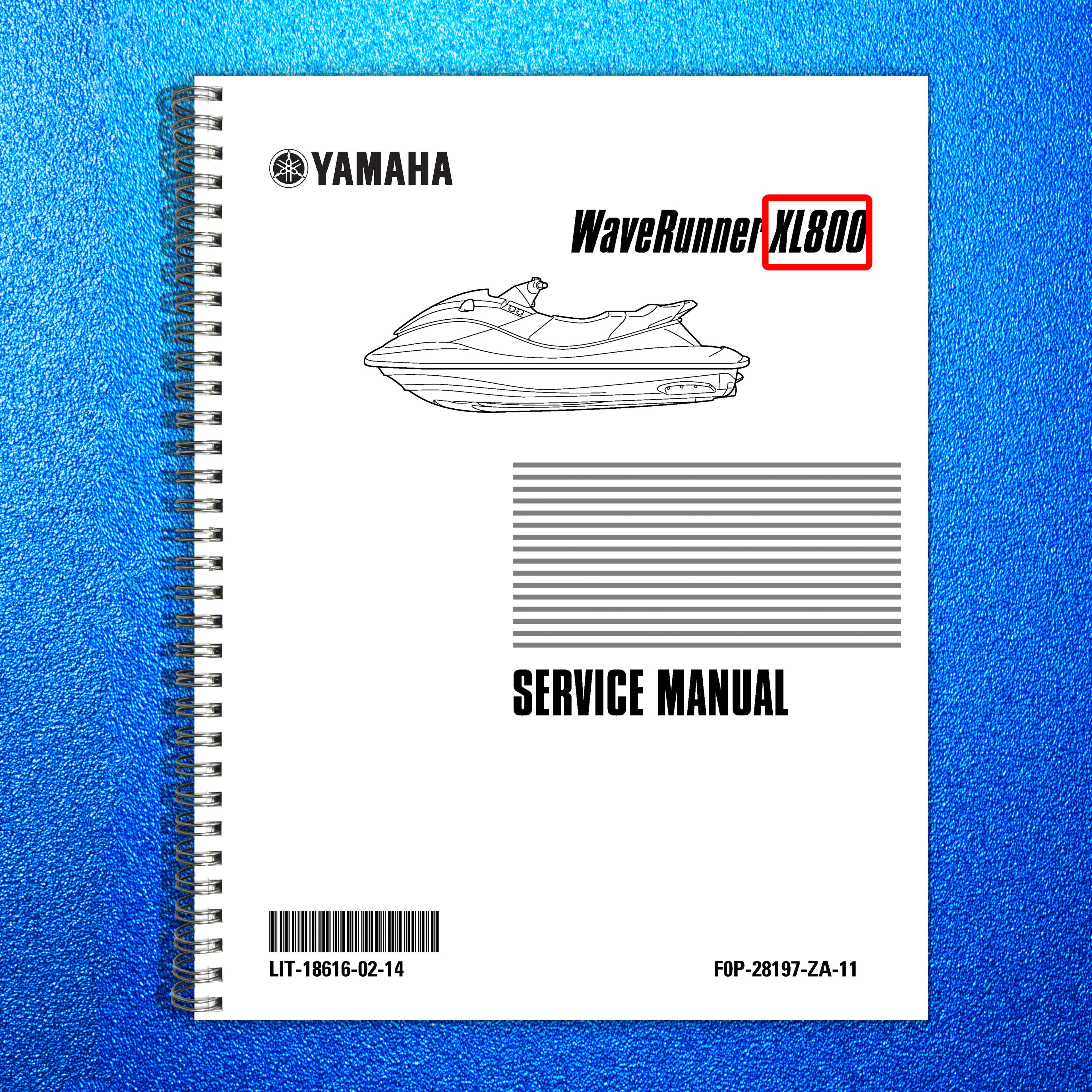 YAMAHA WaveRunner XL800 Service Manual - BOUND - COVERS - XL FOLDOUT PAGES