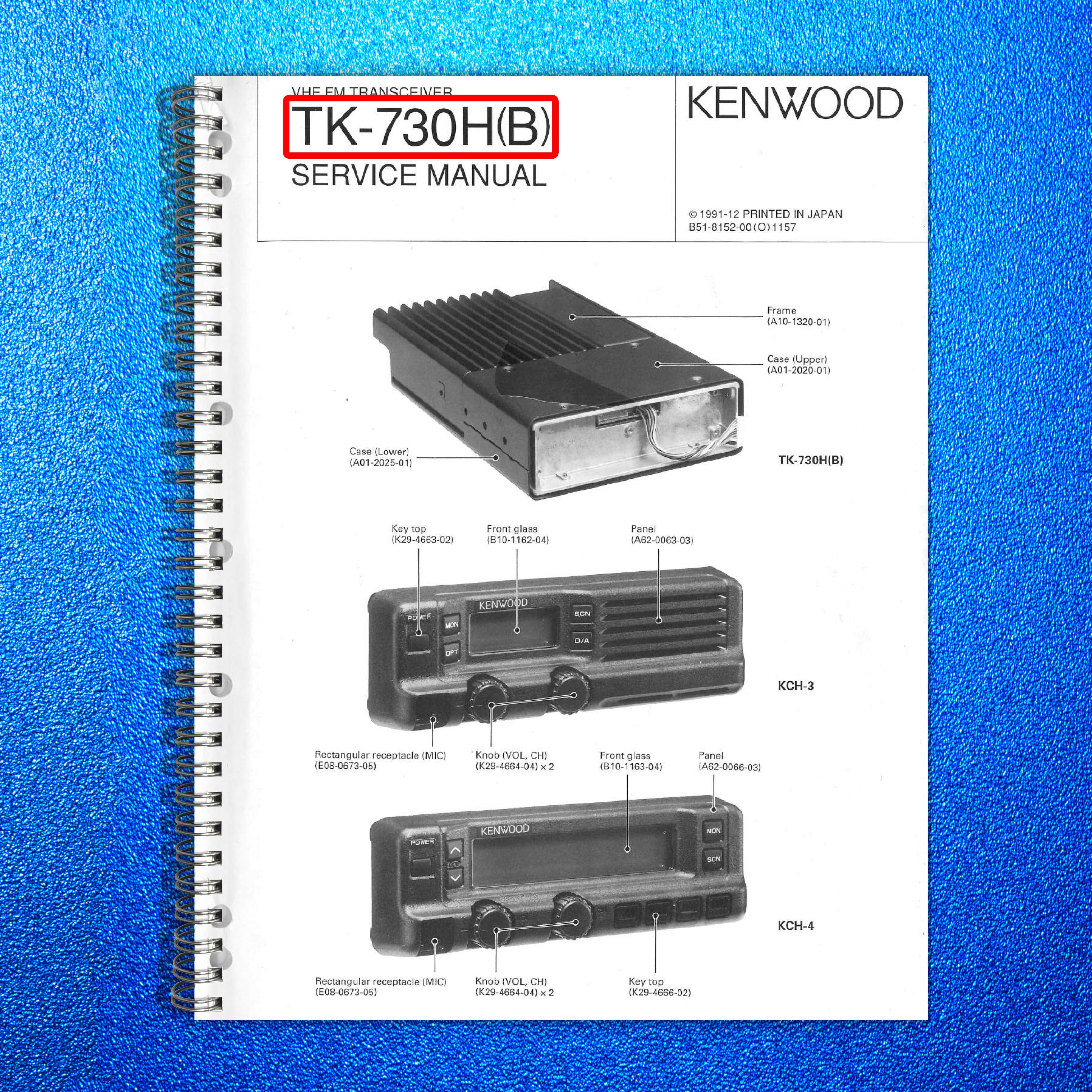KENWOOD TK-730H TK-730HB VHF FM Transceiver Service Manual 1991, FOLDOUTS