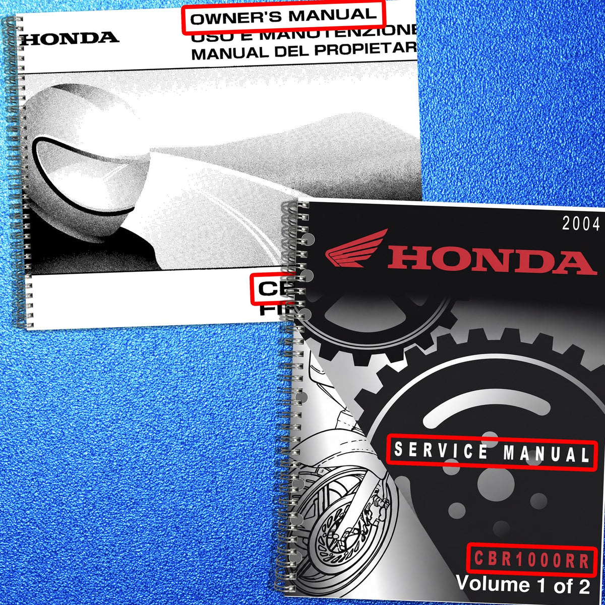 HONDA CBR1000RR Fire Blade Service & Operators Manual BUNDLE - WIRE BOUND