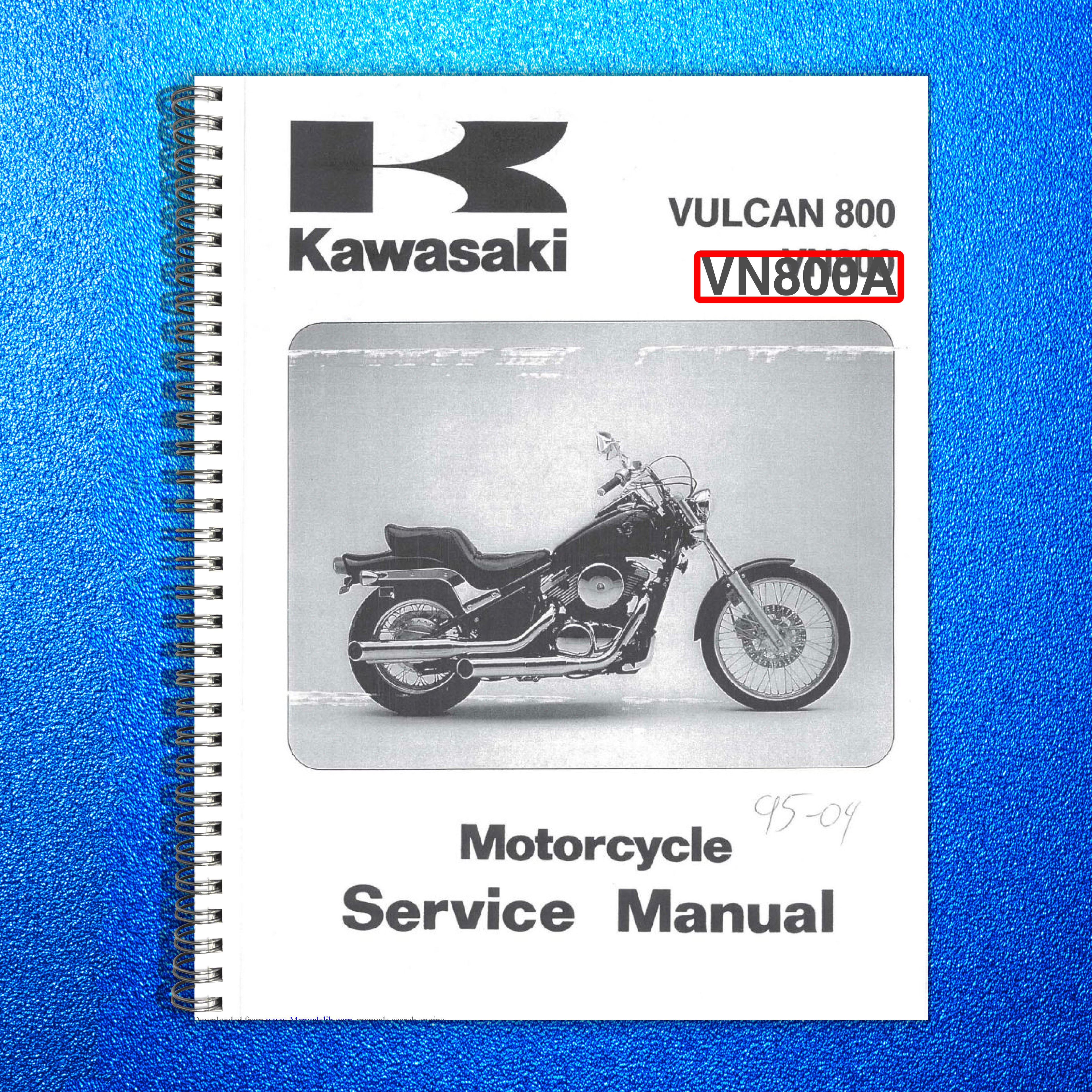 KAWASAKI Vulcan VN800A Service Manual 2001 - STEEL WIRE BOUND - TOUGH COVERS