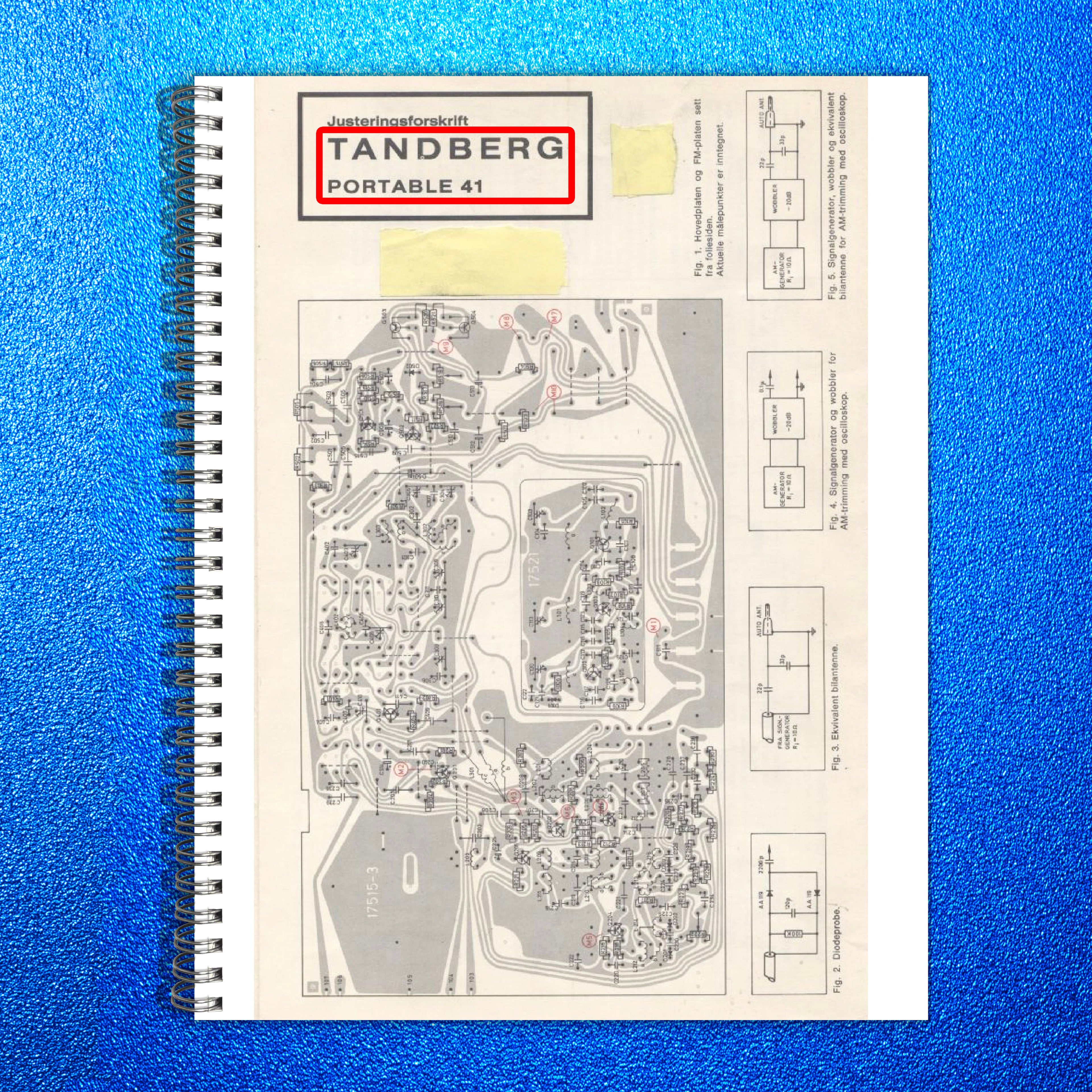 TANDBERG TP41 Portable 41 Service Manual - STEEL WIRE BOUND - PROTECTIVE COVERS