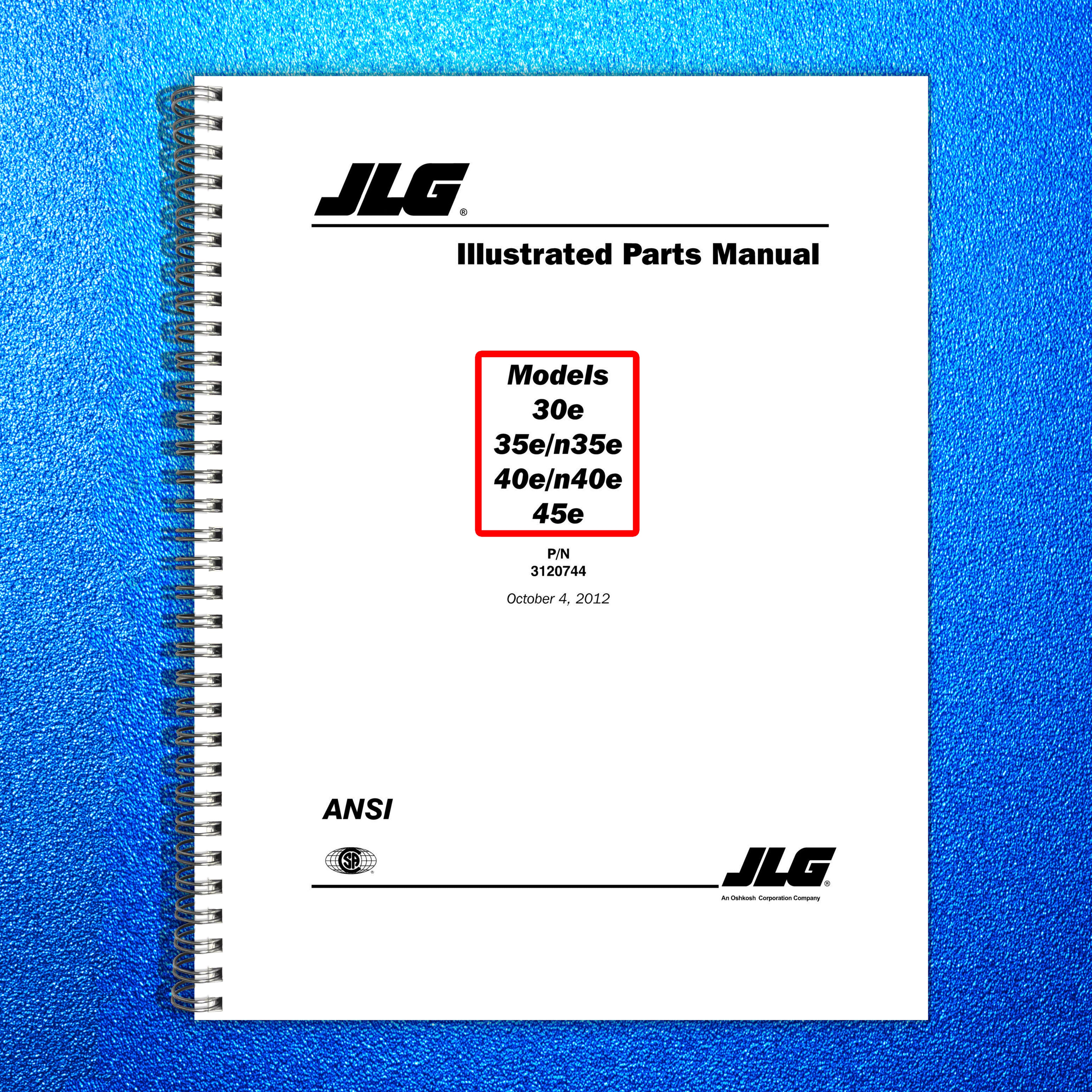JLG 30e 35e N35e 40e N40e 45e Illustrated Parts Manual 2012 - WIRE BOUND
