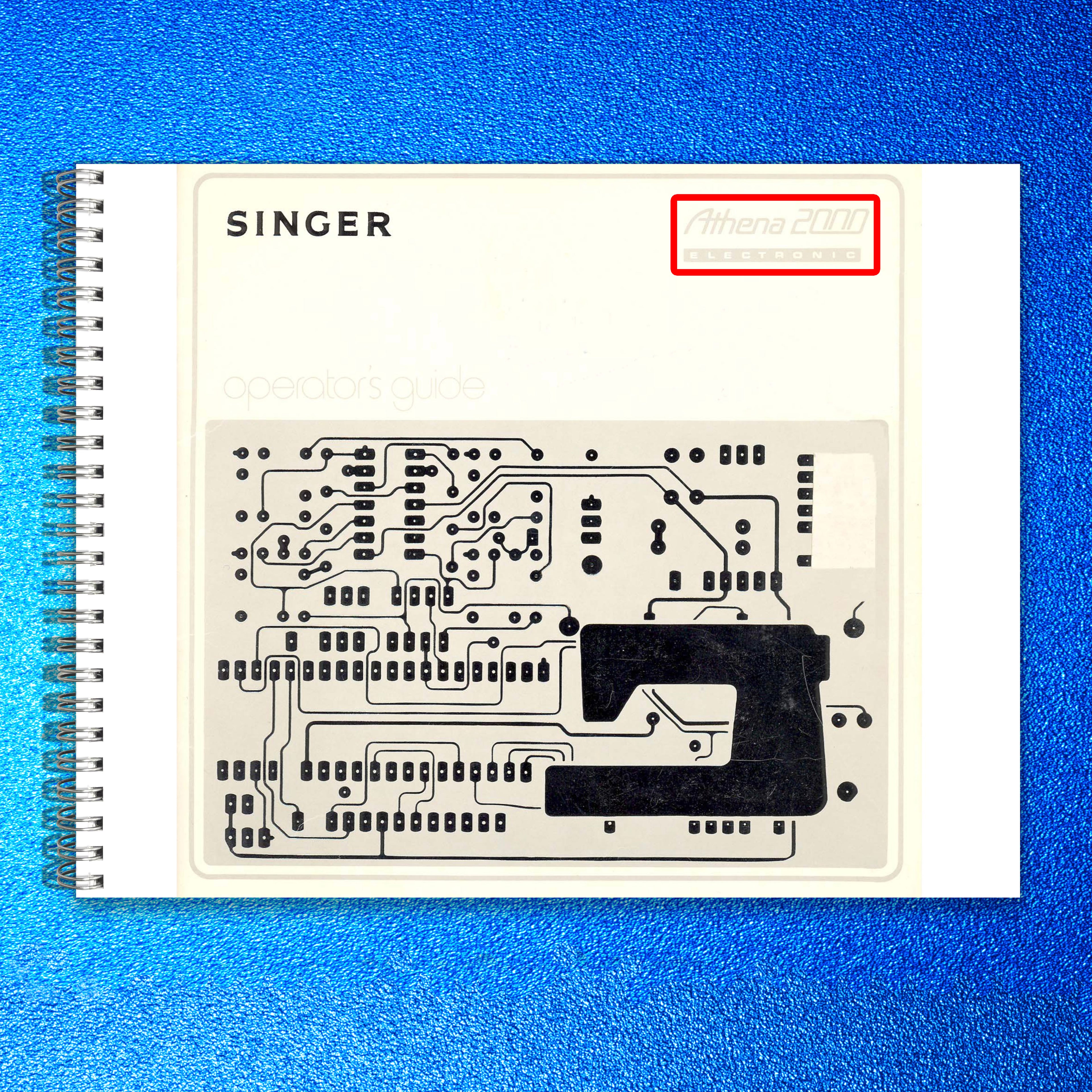 Singer Athena 2000 Operators Guide Manual COLOR - WIRE BOUND - TOUGH COVERS