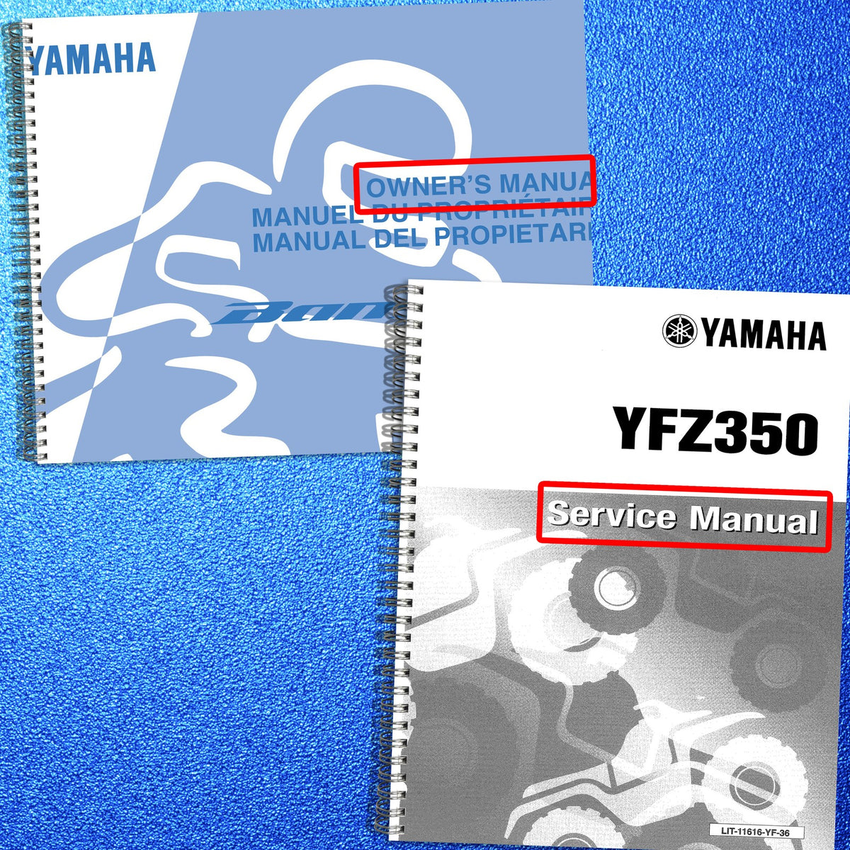 YAMAHA YFZ350 Banshee ATV Operators & Service Manual BUNDLE - WIRE BOUND