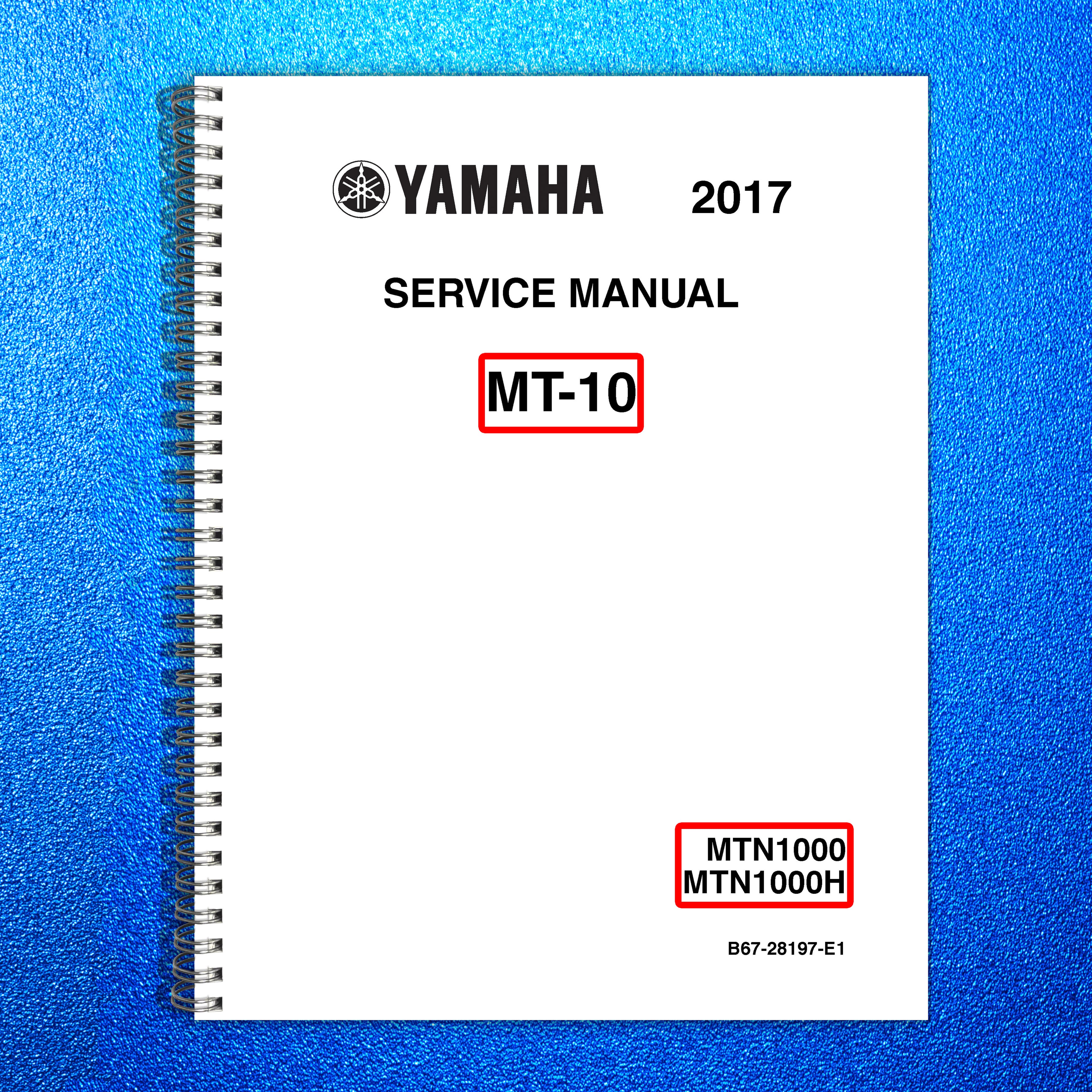 YAMAHA MT-10 MTN1000 MTN1000H Motorcycle Service Manual 2017, FOLDOUTS