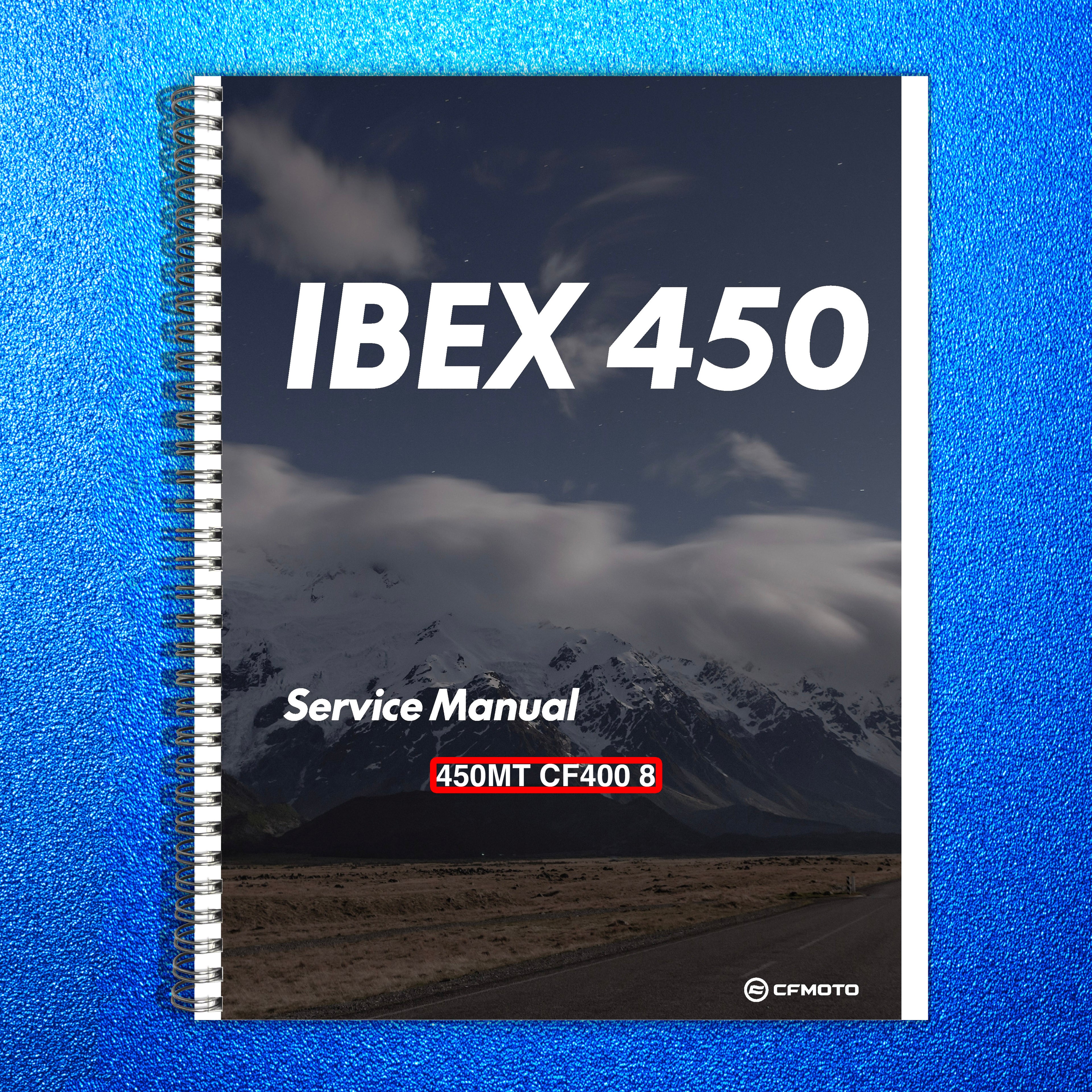 CFMOTO 450MT Ibex CF400-8 Service Manual 2024 - BOUND - COVERS - XL FOLDOUTS