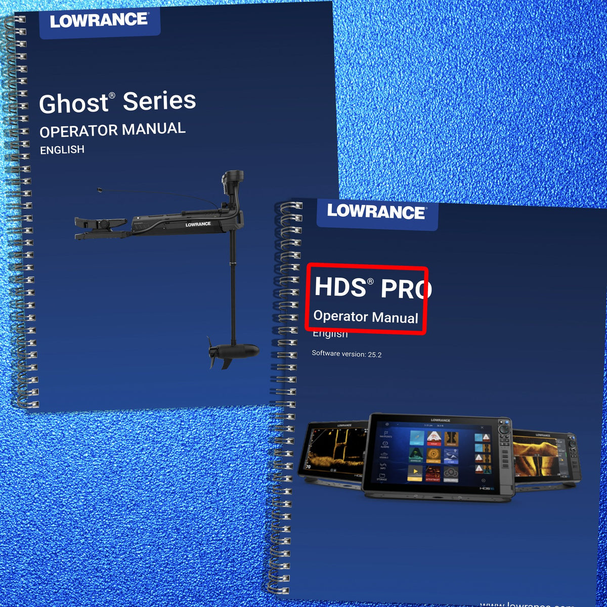LOWRANCE Ghost & HDS PRO Operators Manual BUNDLE - WIRE BOUND - TOUGH COVERS