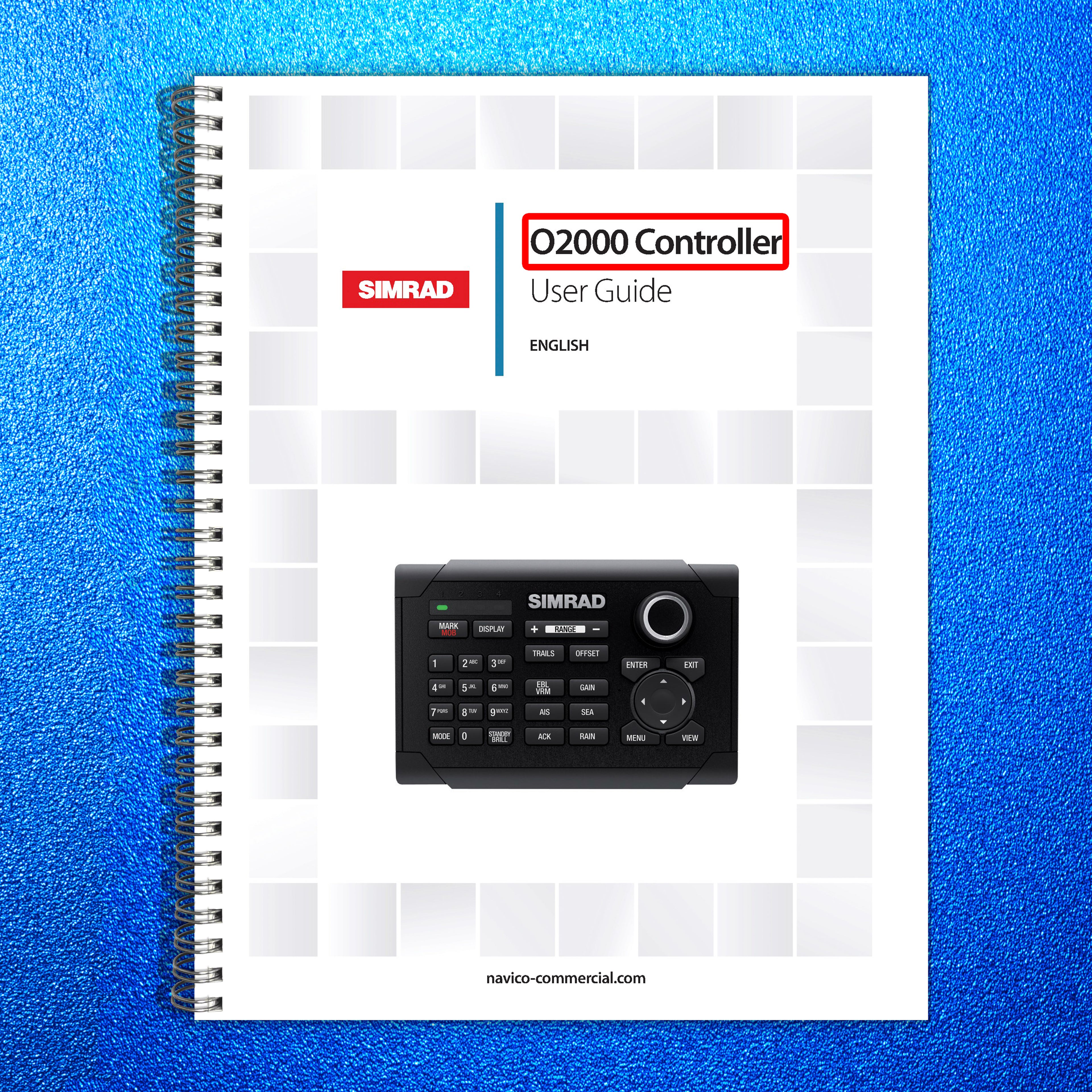 SIMRAD O2000 Controller User Manual - STEEL WIRE BOUND - PROTECTIVE COVERS