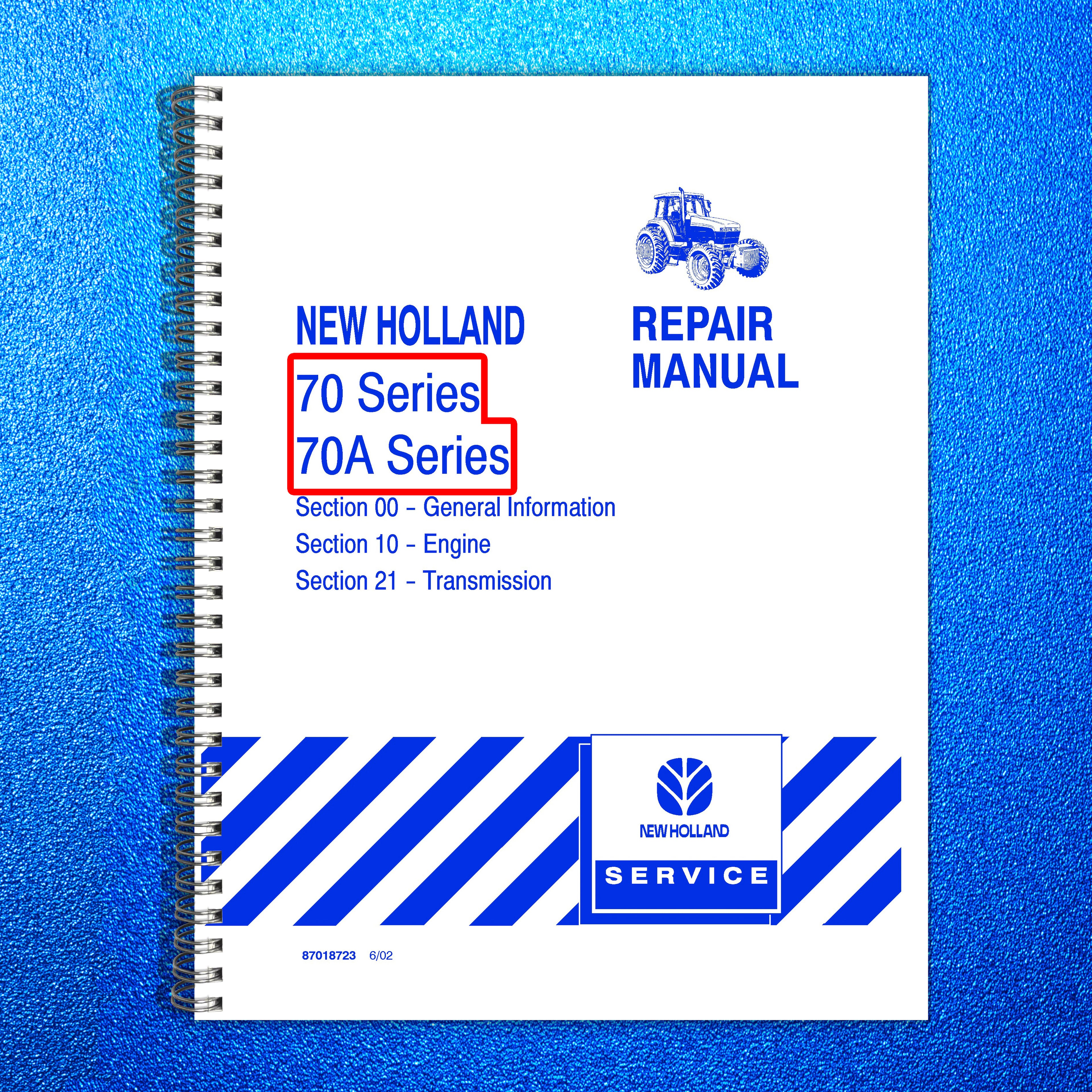 NEW HOLLAND 70 Series 70A Series Tractor Repair Manual 2002 - WIRE BOUND