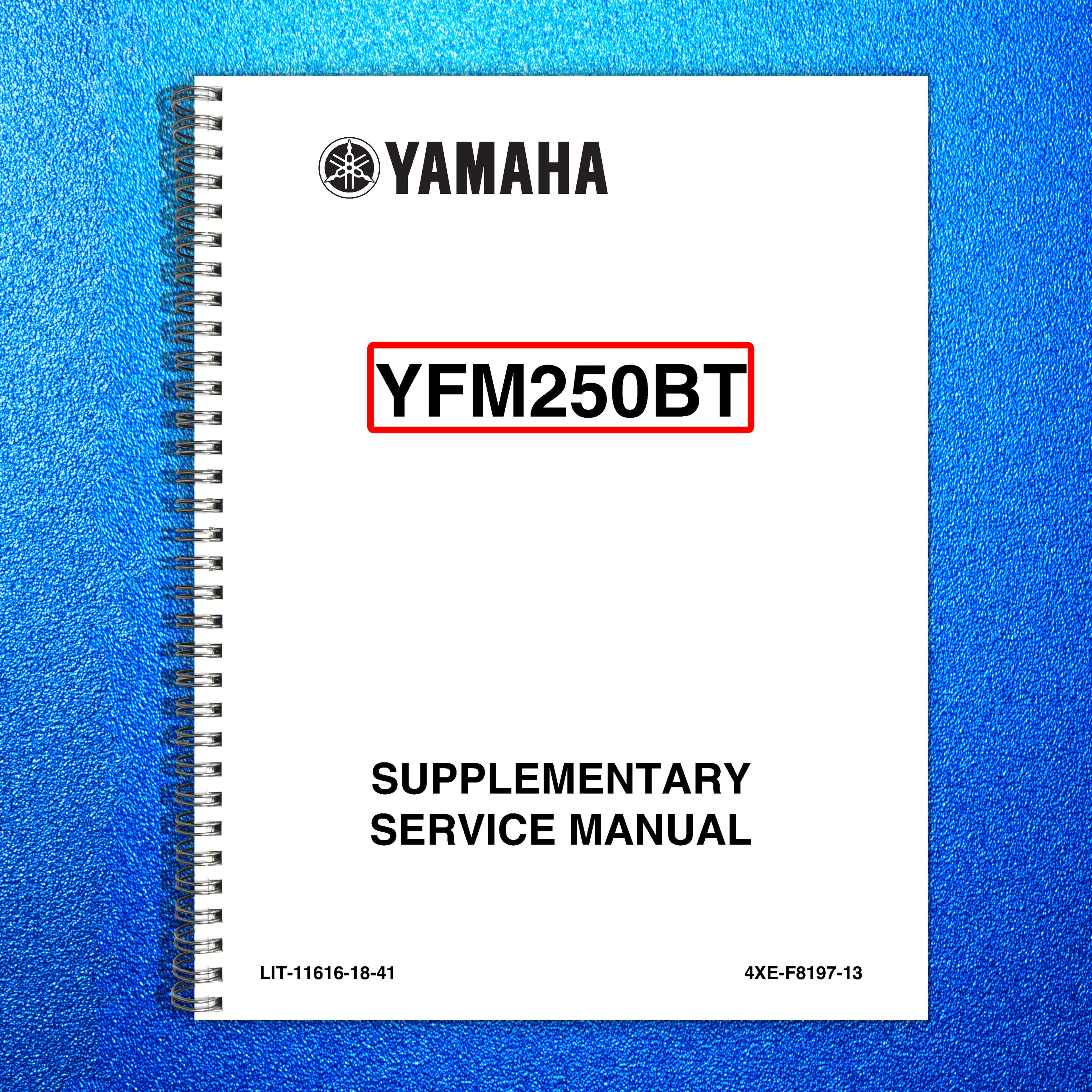 YAMAHA YFM250 Bruin Big Bear 250 2WD ATV Service Manual, BOUND, COVERS, FOLDOUTS