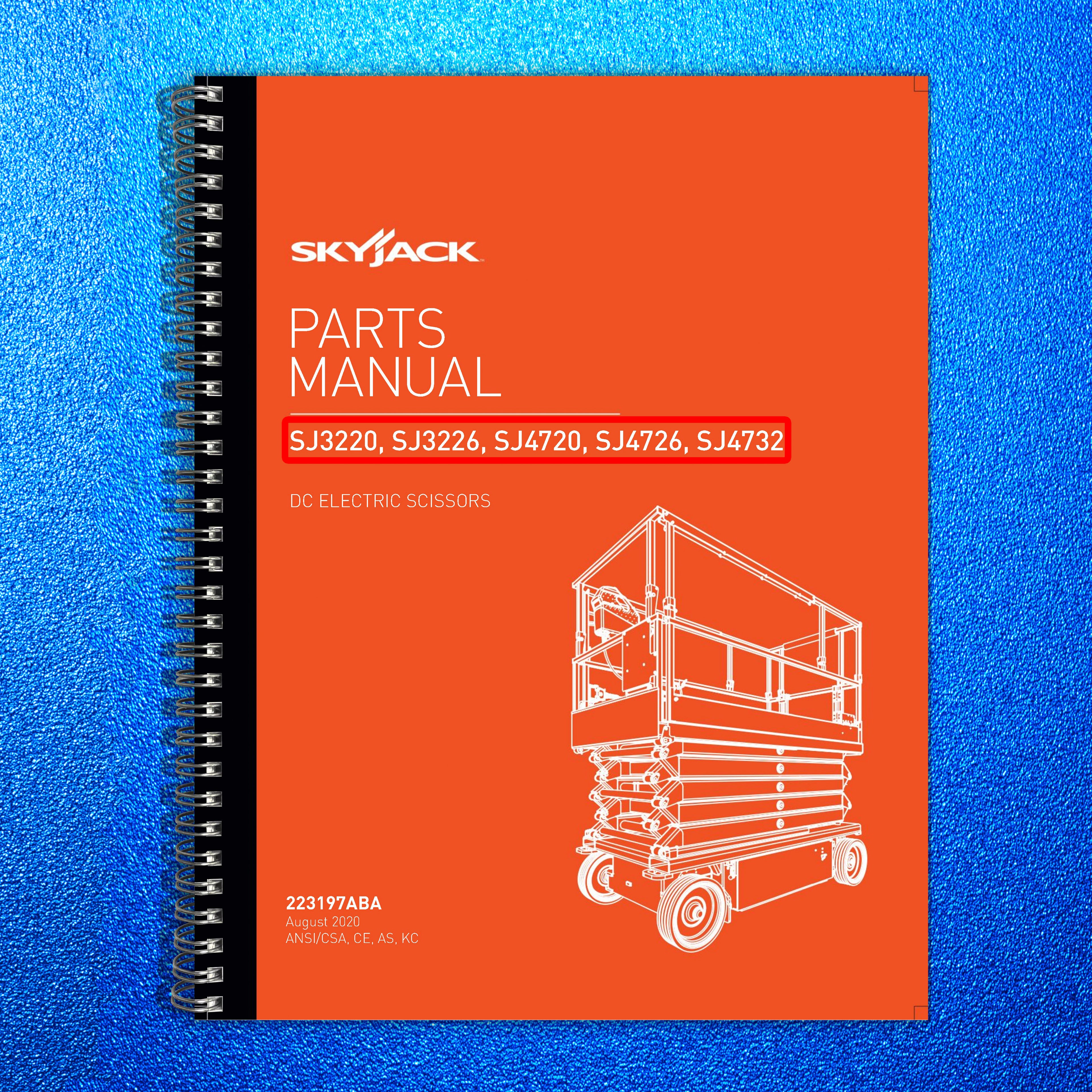 SKYJACK SJ3220 SJ3226 SJ4720 SJ4726 SJ4732 Scissor Lift Parts Manual 2020
