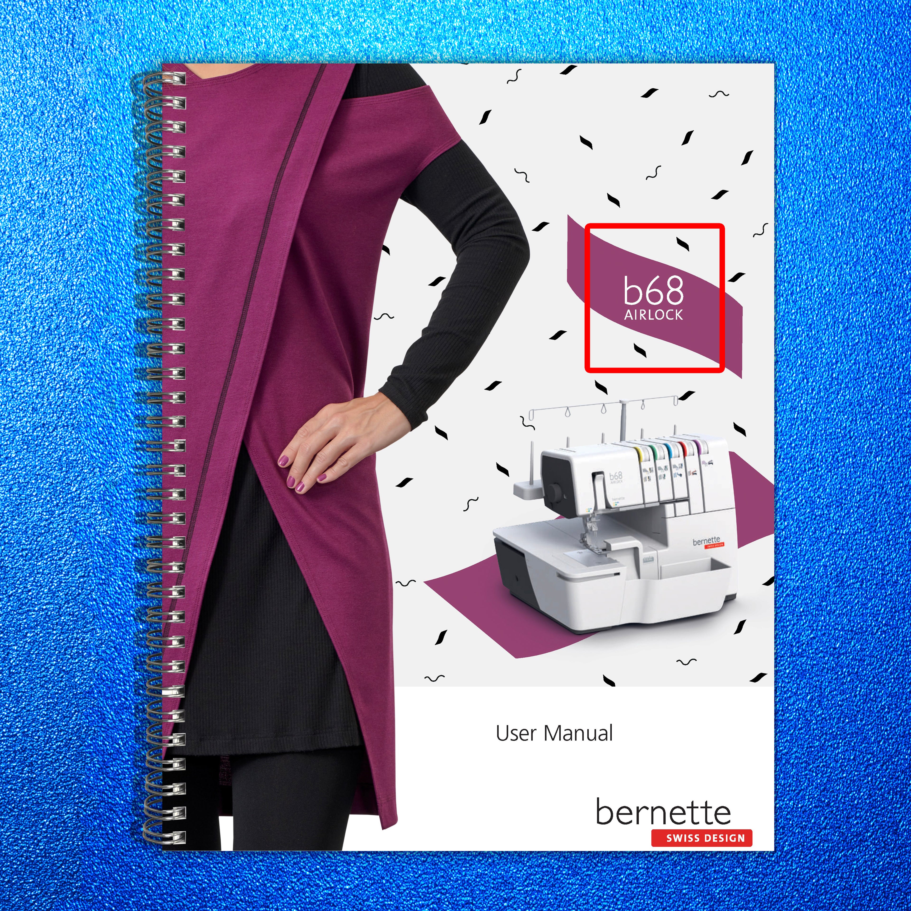 BERNINA B68 Serger User Manual Instruction Guide - TOUGH WIRE BINDING & COVERS