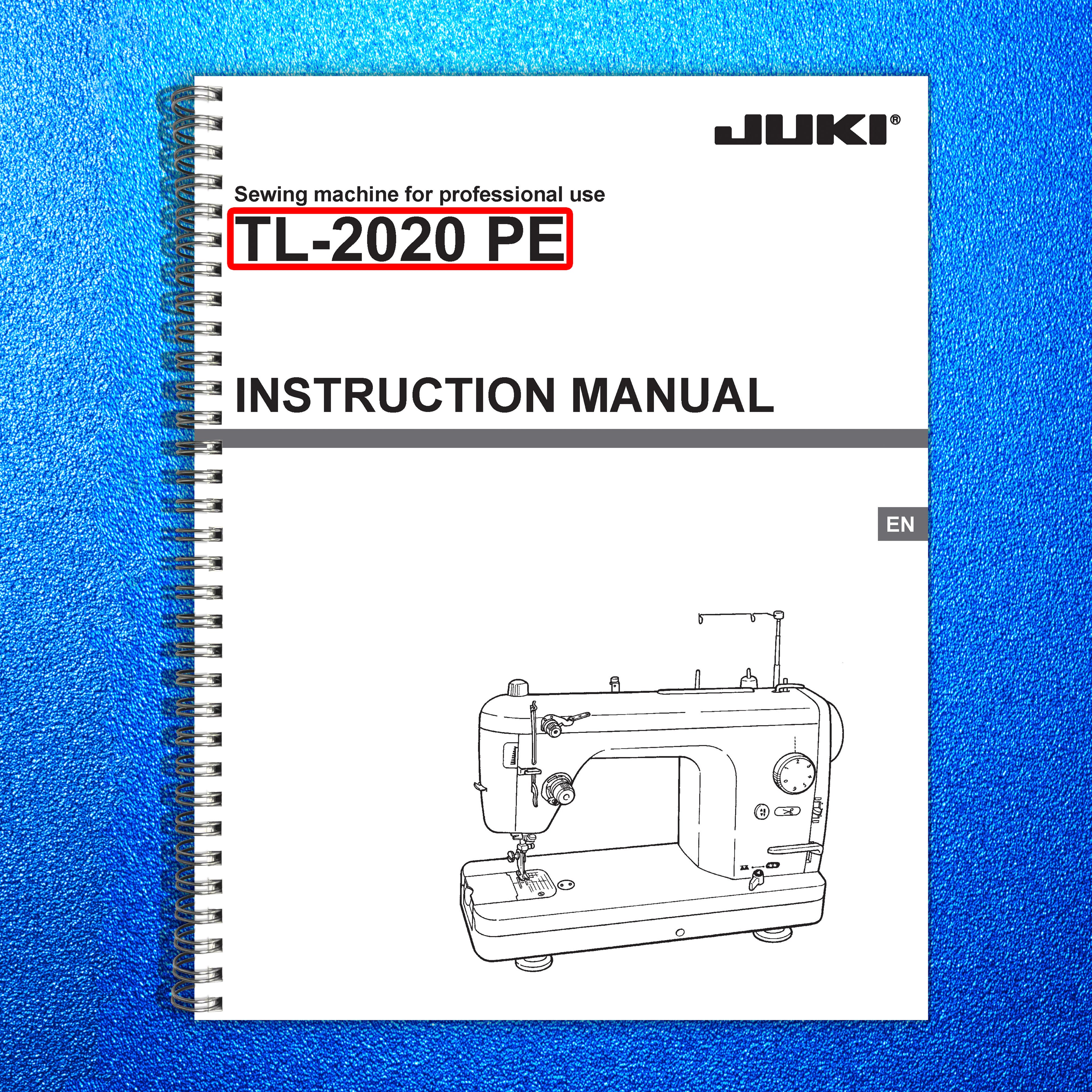 JUKI TL-2020 PE Sewing Machine Instruction User Manual TOUGH WIRE BINDING/COVERS