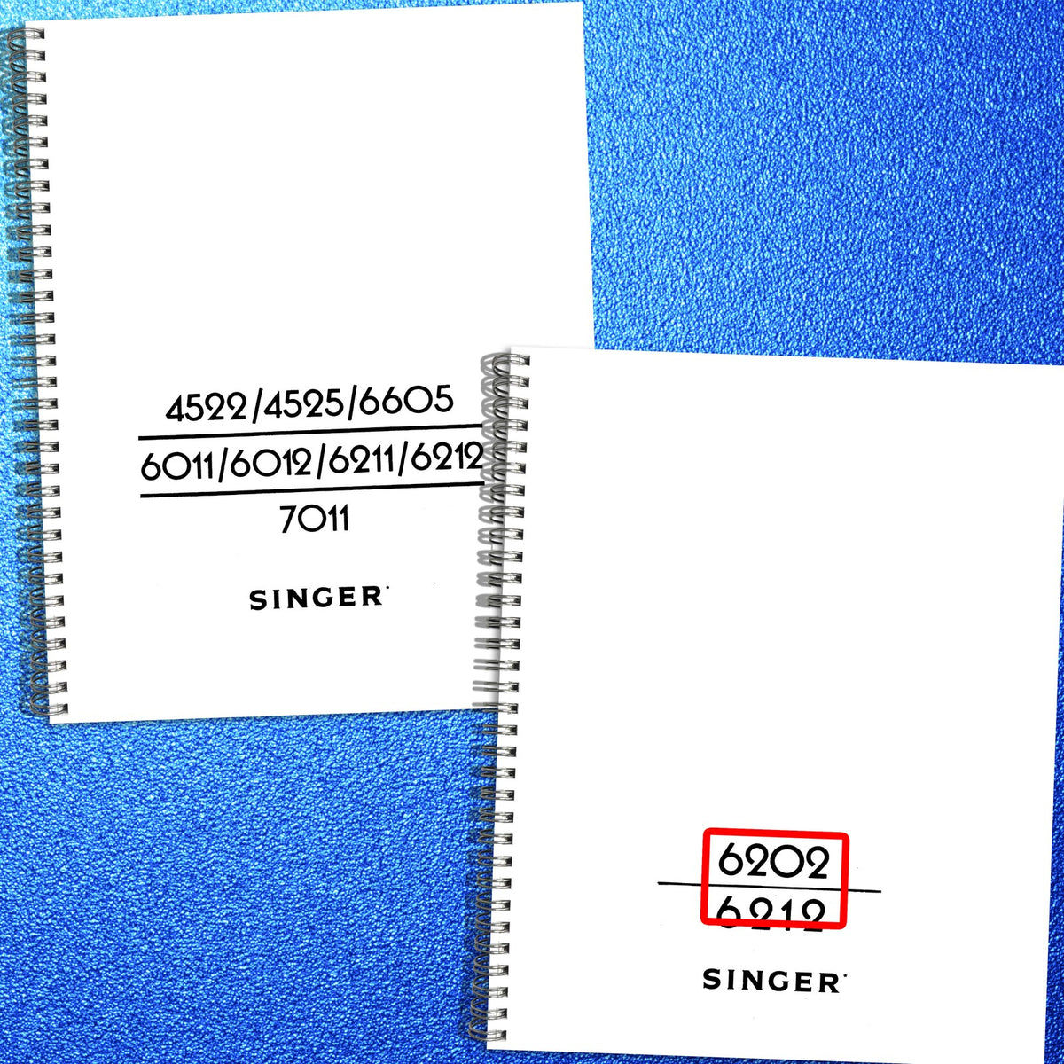 SINGER 4522 4525 6605 6011 6012 6211-12 7011 6202 Parts Operators Manual BUNDLE