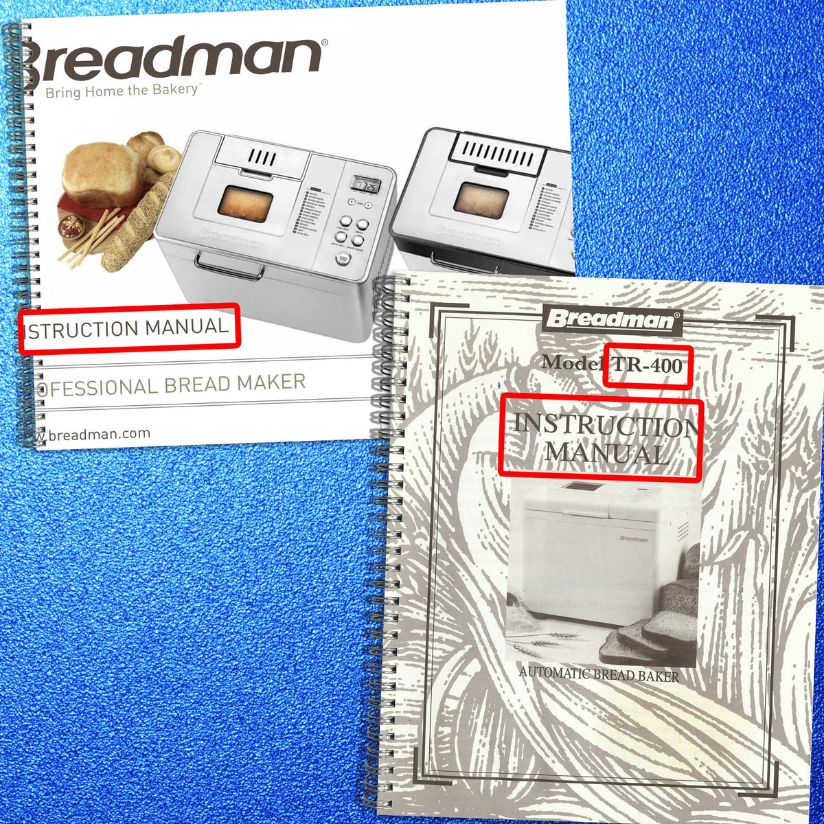BREADMAN BK1050S BK1060S TR-400 Operators Manual BUNDLE - WIRE BOUND - COVERS