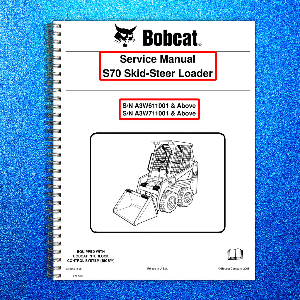 BOBCAT S79 Skid-Steer Loader SN A3W711001 and Up Service Manual, FOLDOUT PAGES