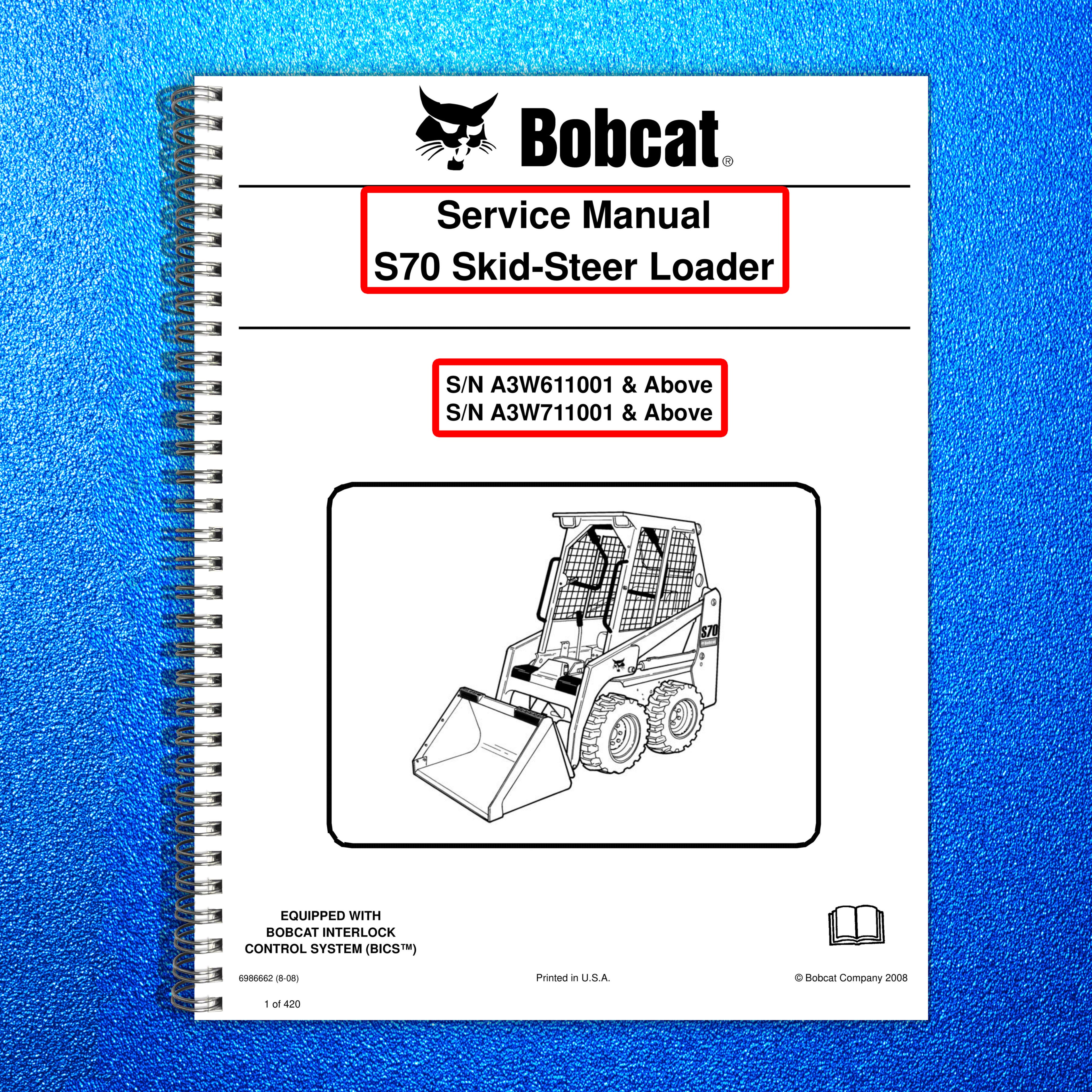 BOBCAT S79 Skid-Steer Loader SN A3W711001 and Up Service Manual, FOLDOUT PAGES