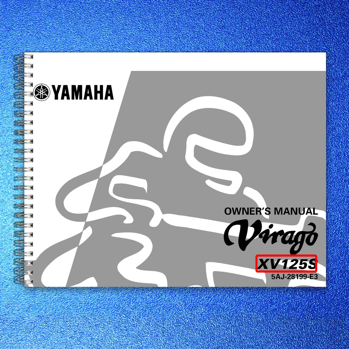 YAMAHA XV125S Motorcycle Owners Manual 2000 - STEEL WIRE BOUND - TOUGH COVERS