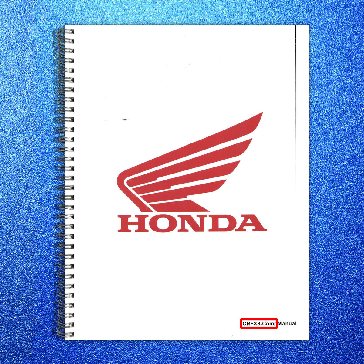 HONDA CRFX8 Motorcycle Owners Manual - STEEL WIRE BOUND - PROTECTIVE COVERS