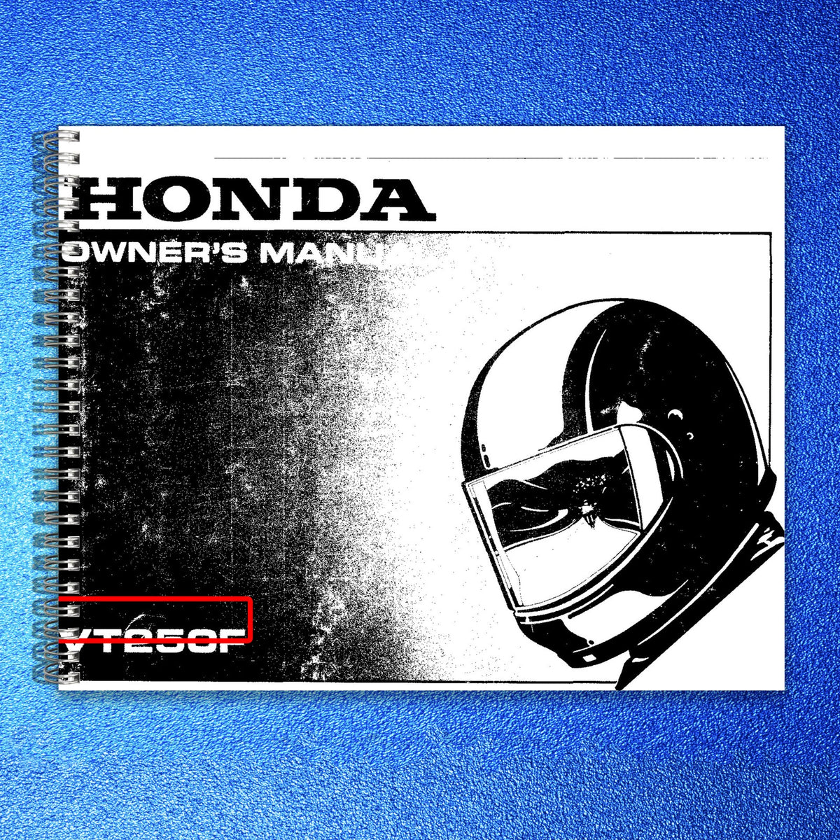 HONDA VT250F Motorcycle Owners Manual 1988 - BOUND - COVERS - XL FOLDOUT PAGES