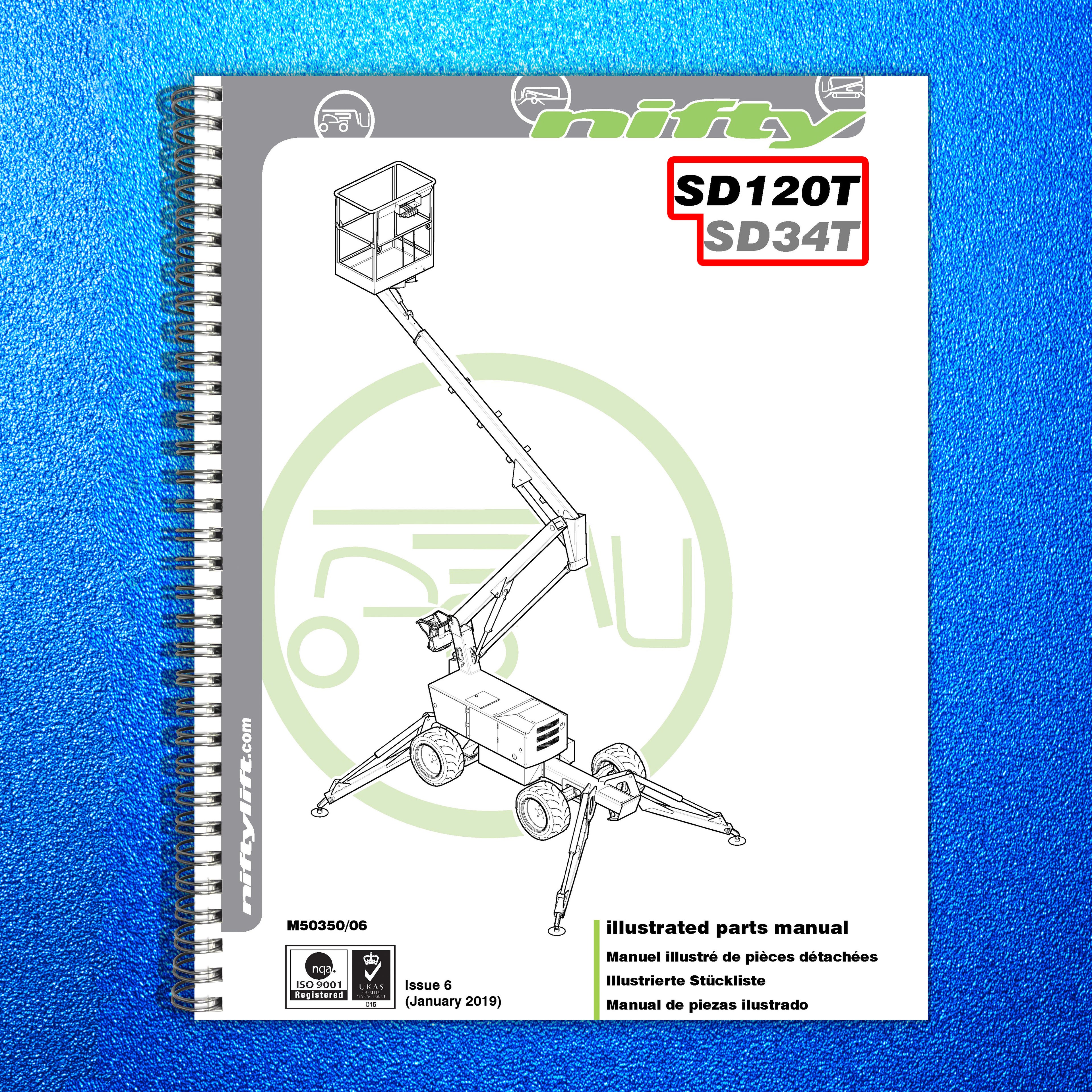 NIFTYLIFT SD120T SD34T Illustrated Parts Manual 2019 - WIRE BOUND - TOUGH COVERS
