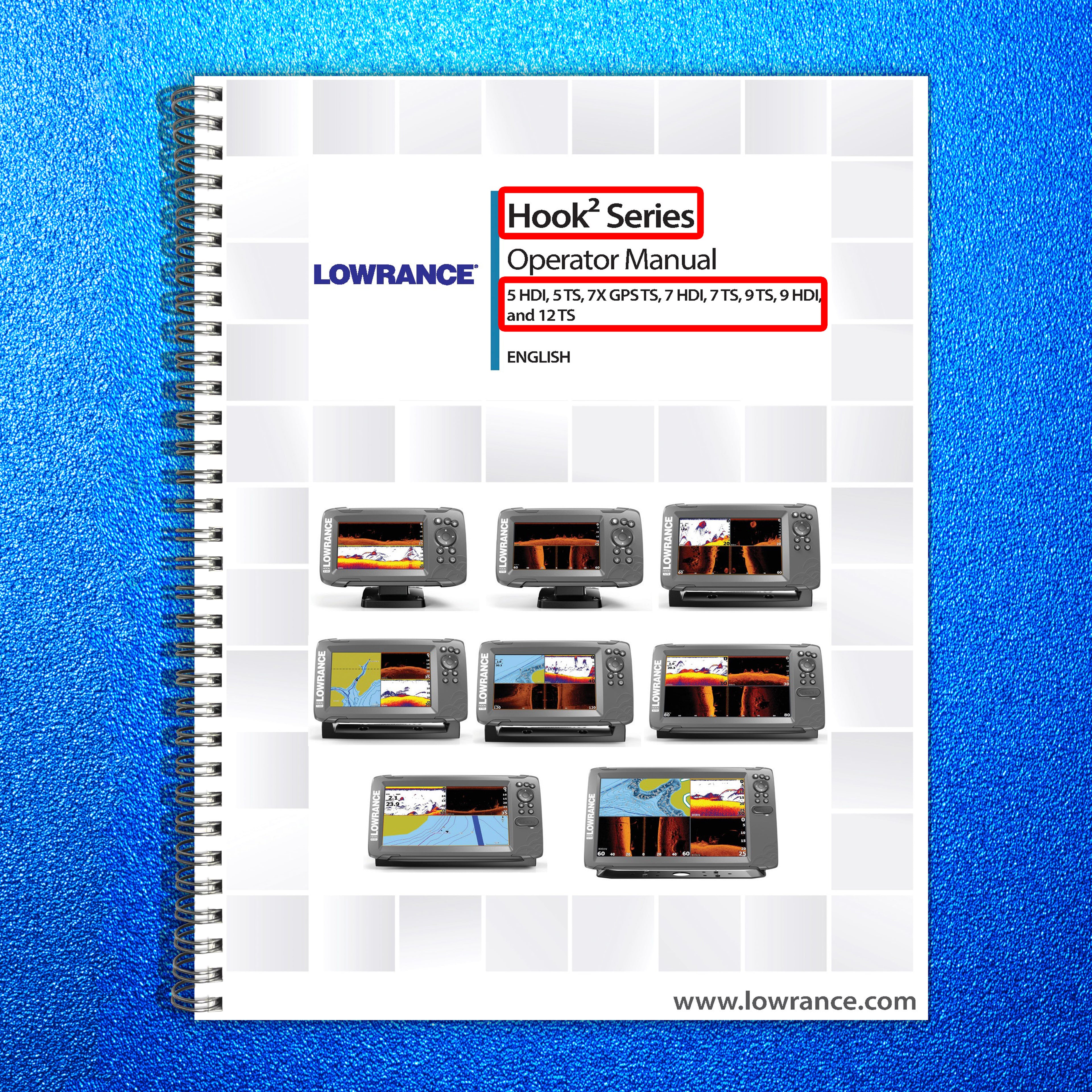 LOWRANCE HOOK2 5 HDITS 7X GPSTS 79 TS HDI User Manual Instructions, WIRE BOUND