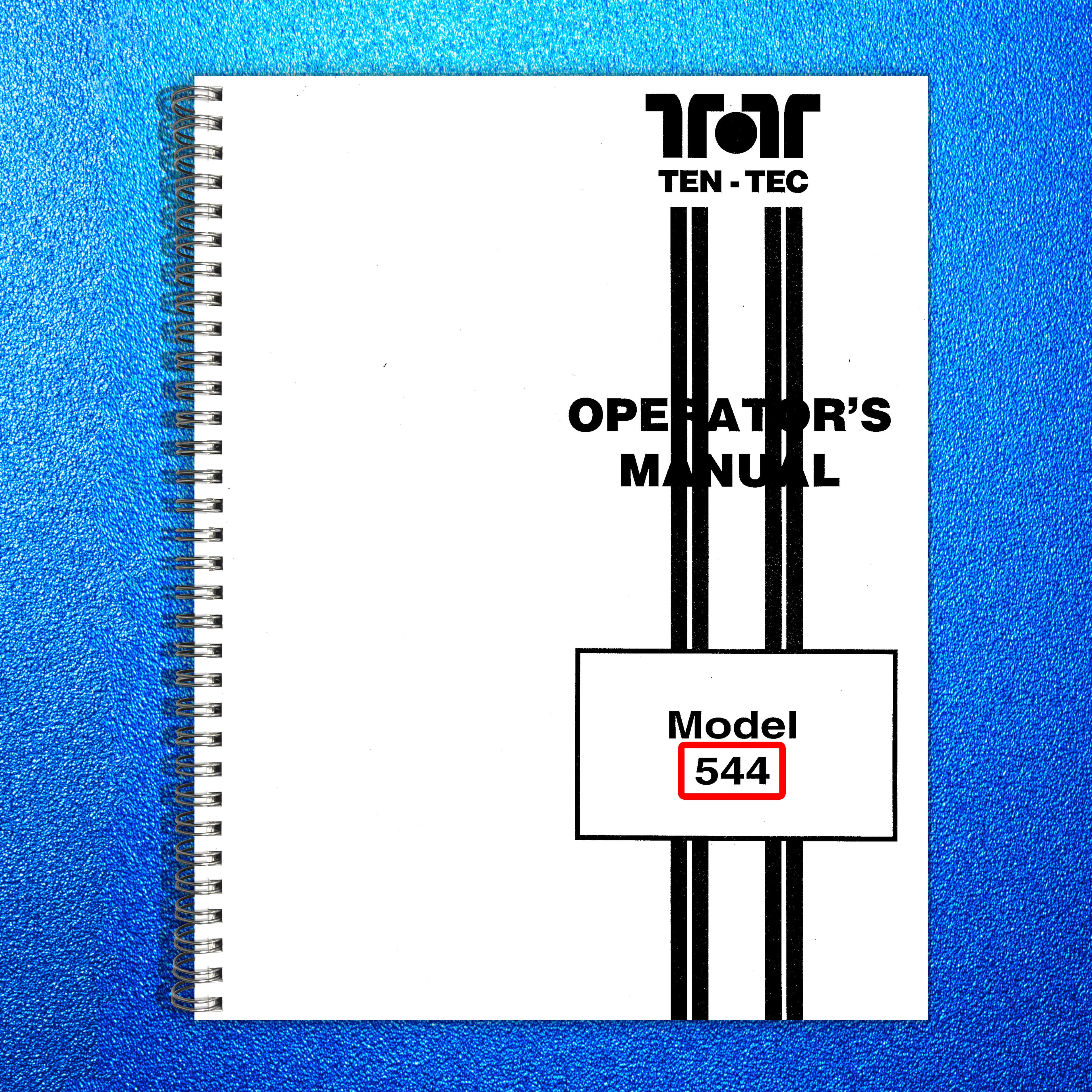 TEN TEC Triton Model 544 Operators Manual - STEEL WIRE BOUND - PROTECTIVE COVERS