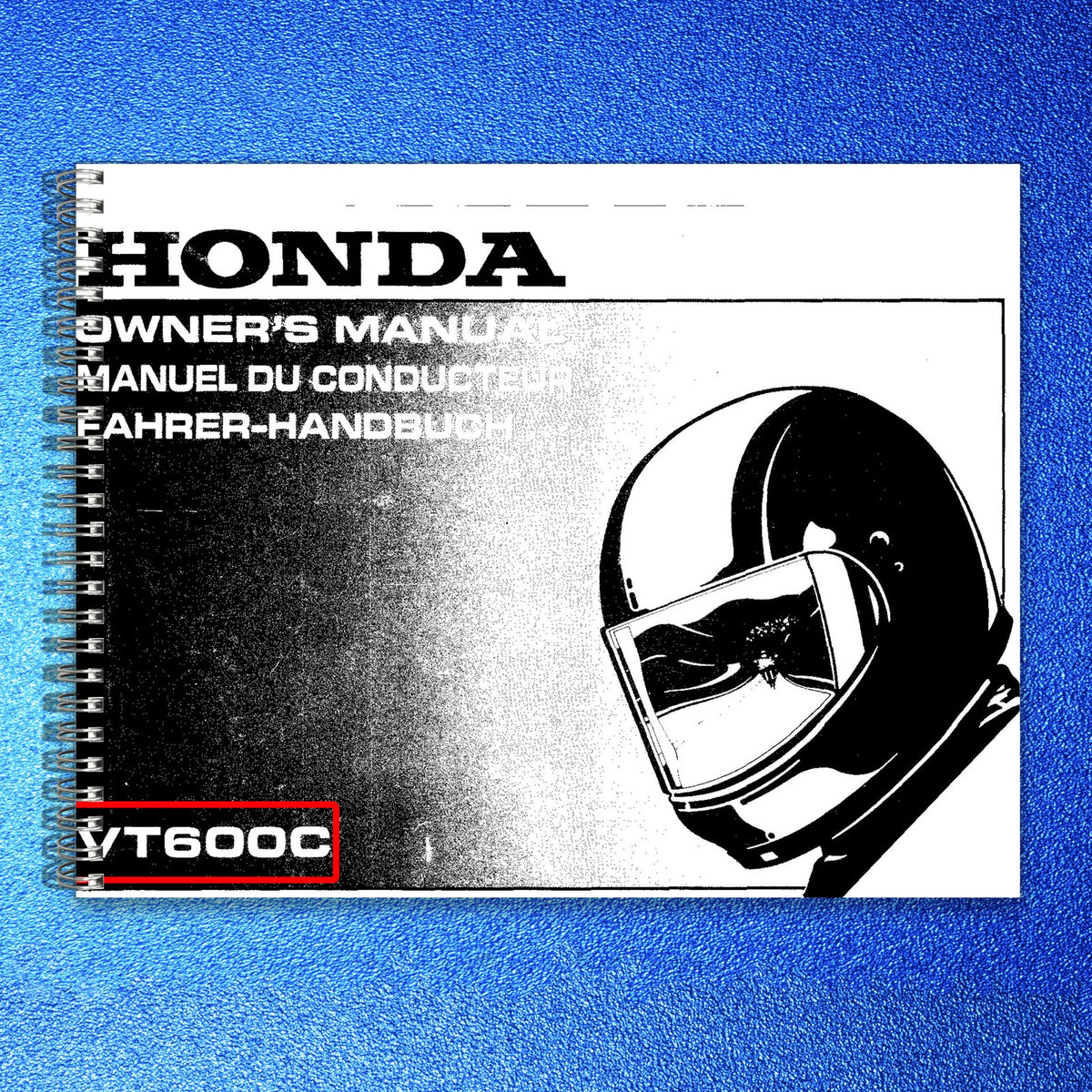 HONDA VT600C Owners Manual 1994 - BOUND - COVERS - XL FOLDOUT PAGES