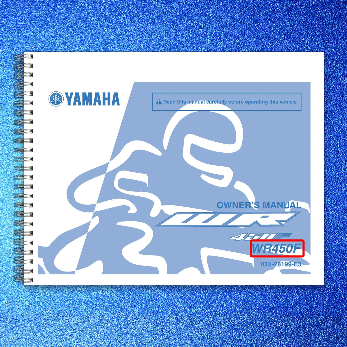 YAMAHA WR450F Owners Manual 2015 - STEEL WIRE BOUND - PROTECTIVE COVERS