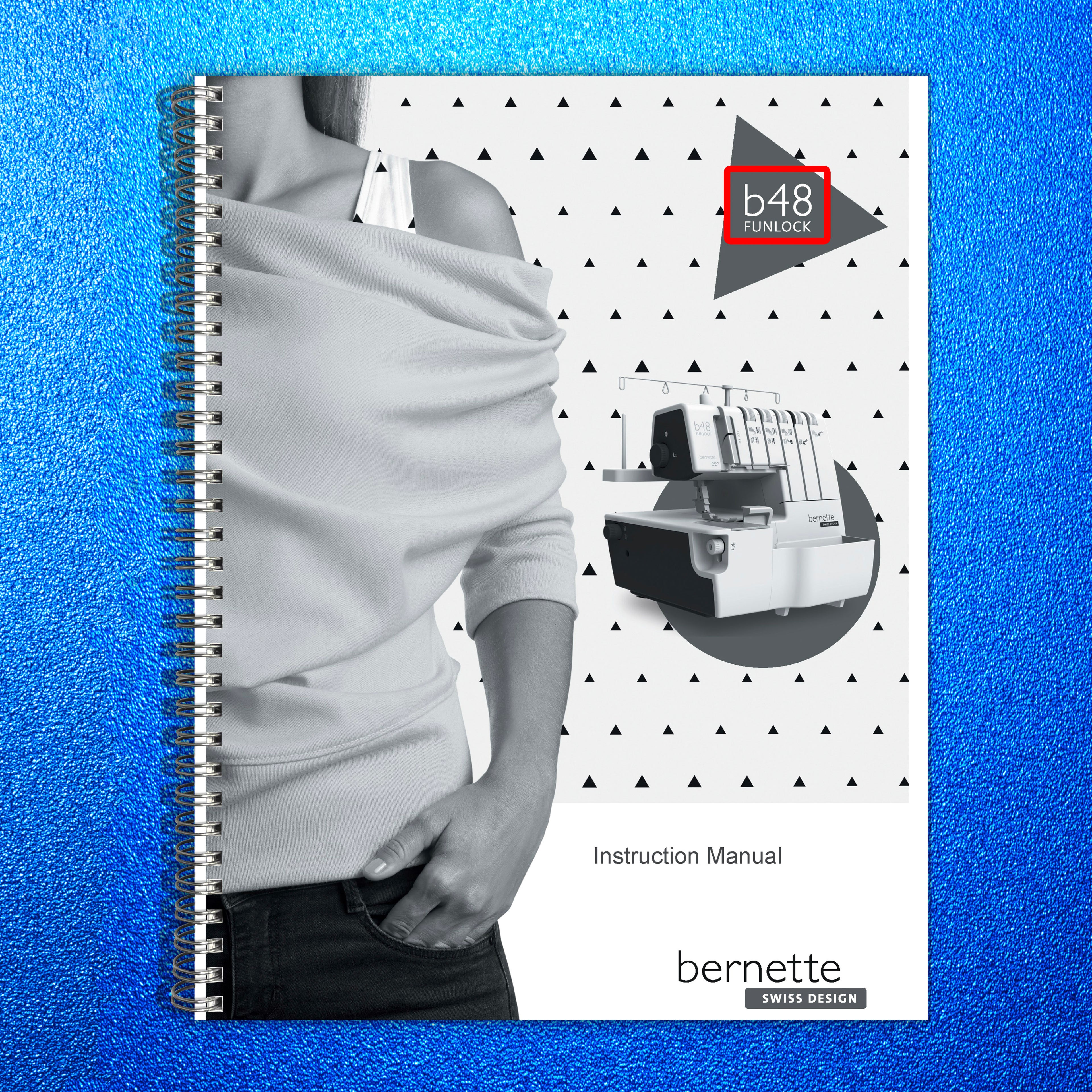 BERNINA Bernette B48 FunLock Overlocker Instruction Manual - WIRE BOUND - COVERS
