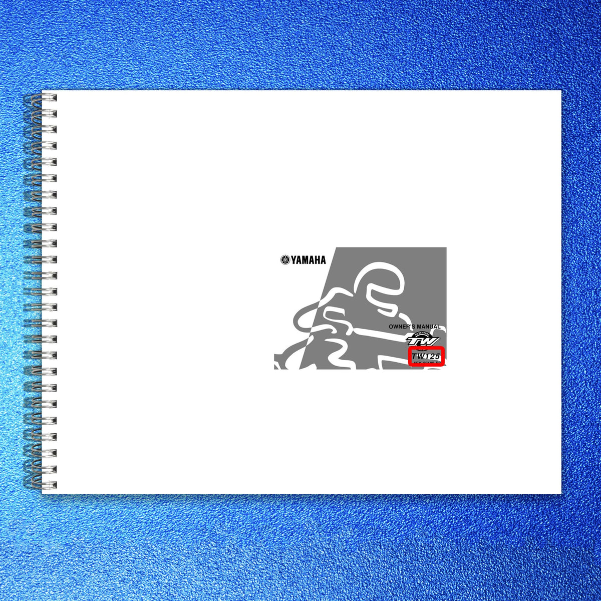 YAMAHA TW125 Motorcycle Owners Manual 2000 - STEEL WIRE BOUND - TOUGH COVERS