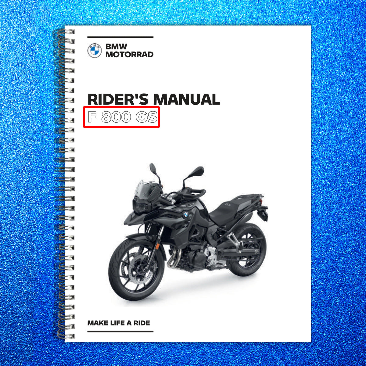 BMW F 800 GS Riders Manual 2025 - STEEL WIRE BOUND - PROTECTIVE COVERS