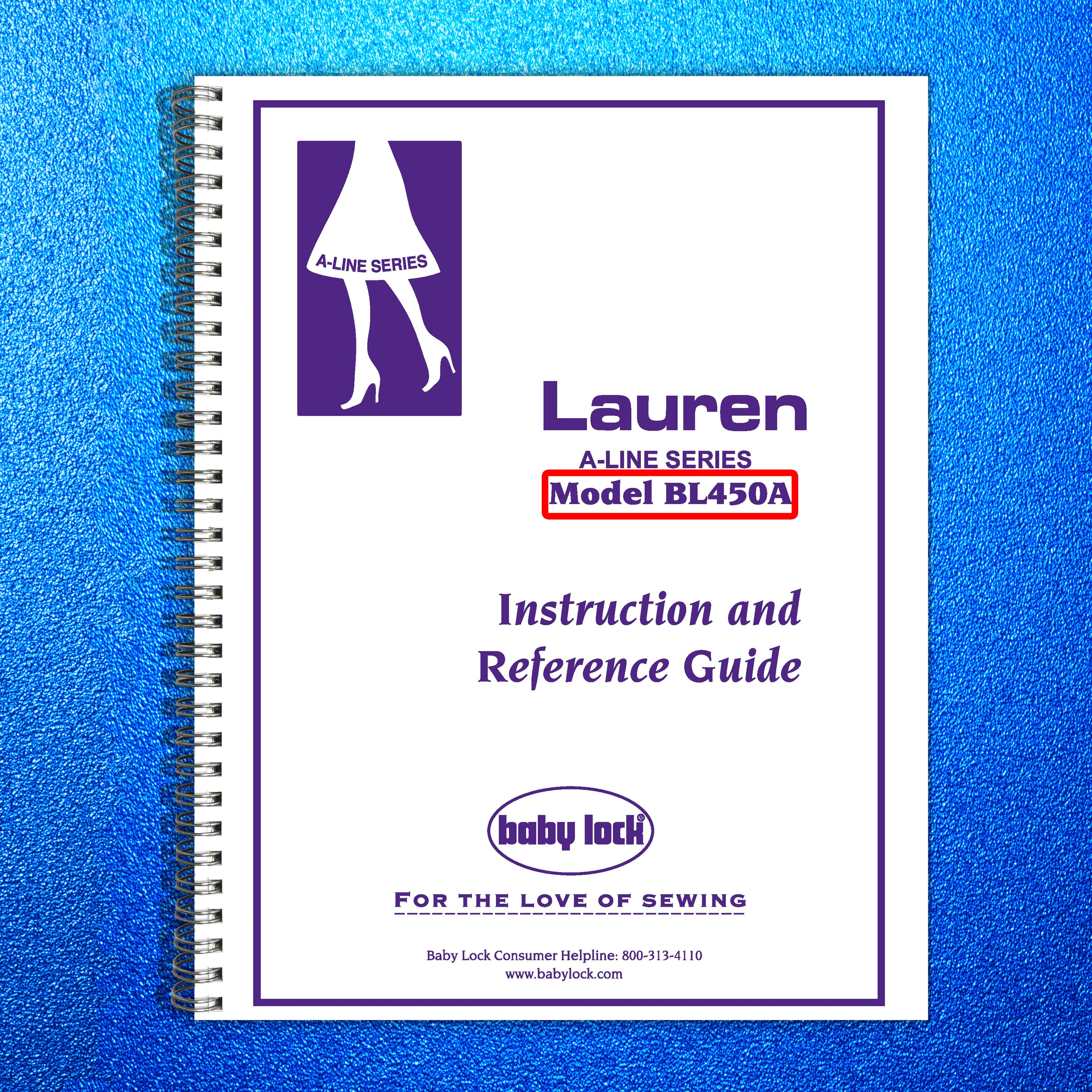 BABY LOCK BL450 Serger Instruction Manual - STEEL WIRE BOUND - PROTECTIVE COVERS