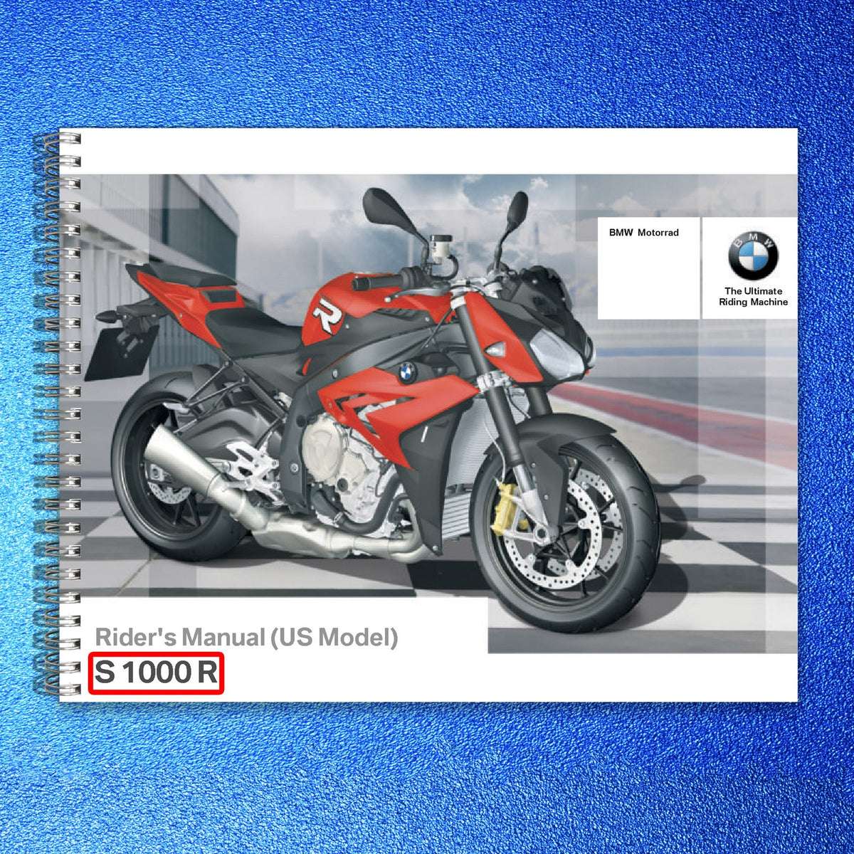 BMW S1000R Motorcycle Owners Manual - STEEL WIRE BOUND - PROTECTIVE COVERS