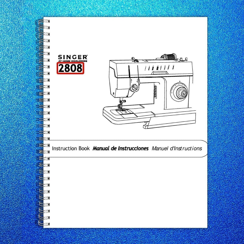 SINGER 2808 Instruction Book User Manual Owners Instruction [WIRE BOUND UPGRADE]
