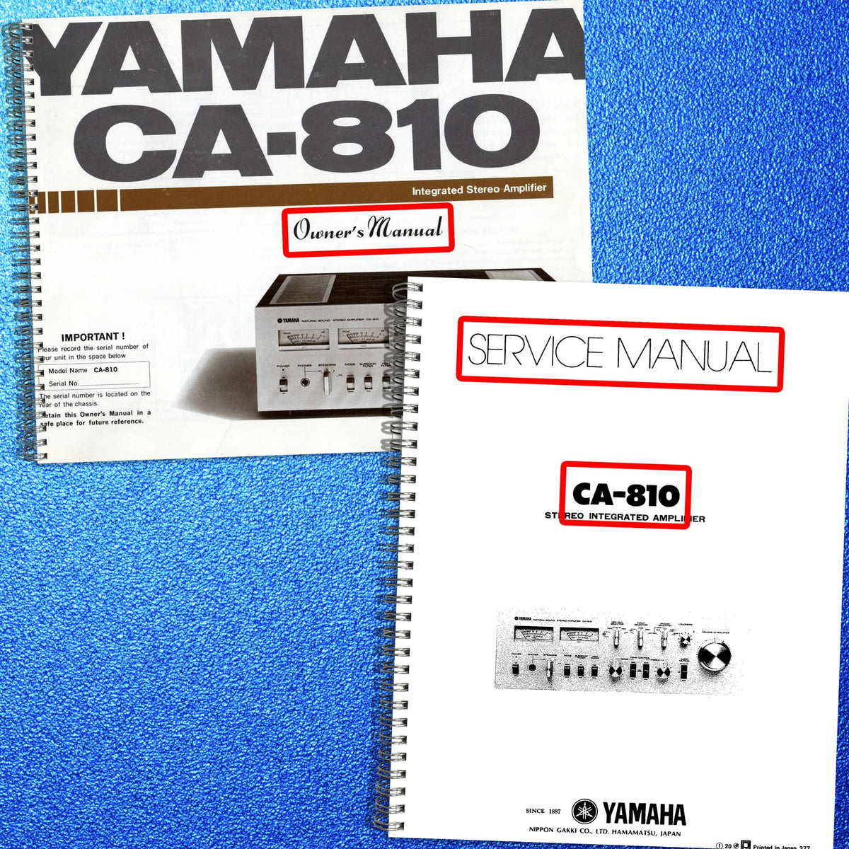 YAMAHA CA-810 Stereo Amplifier Operators & Service Manual BUNDLE - WIRE BOUND