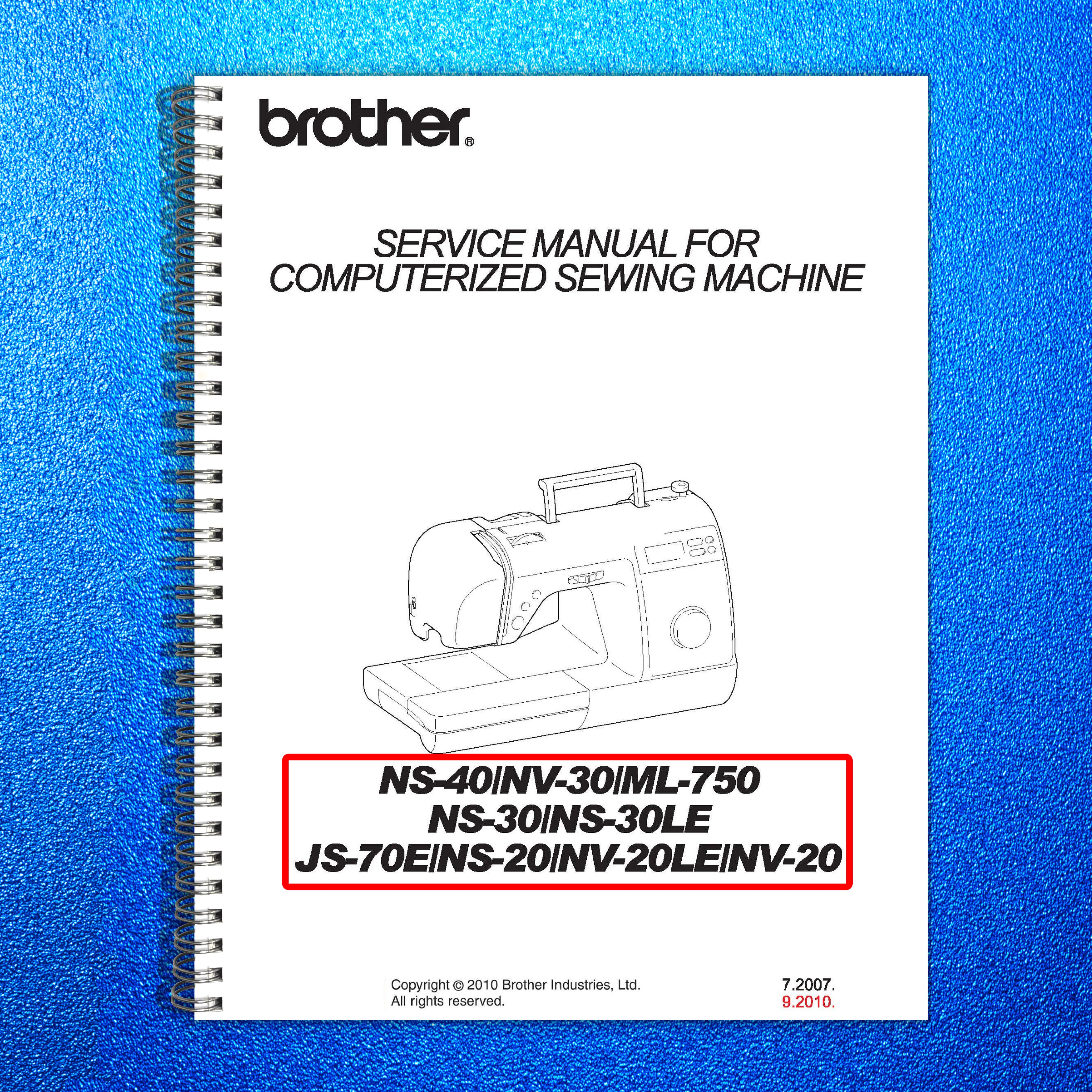 BROTHER JS-70E Series Service Manual - STEEL WIRE BOUND - PROTECTIVE COVERS