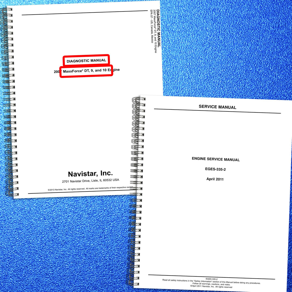 INTERNATIONAL MaxxForce DT 9 10 EPA07 Diagnostic & Service Manual BUNDLE