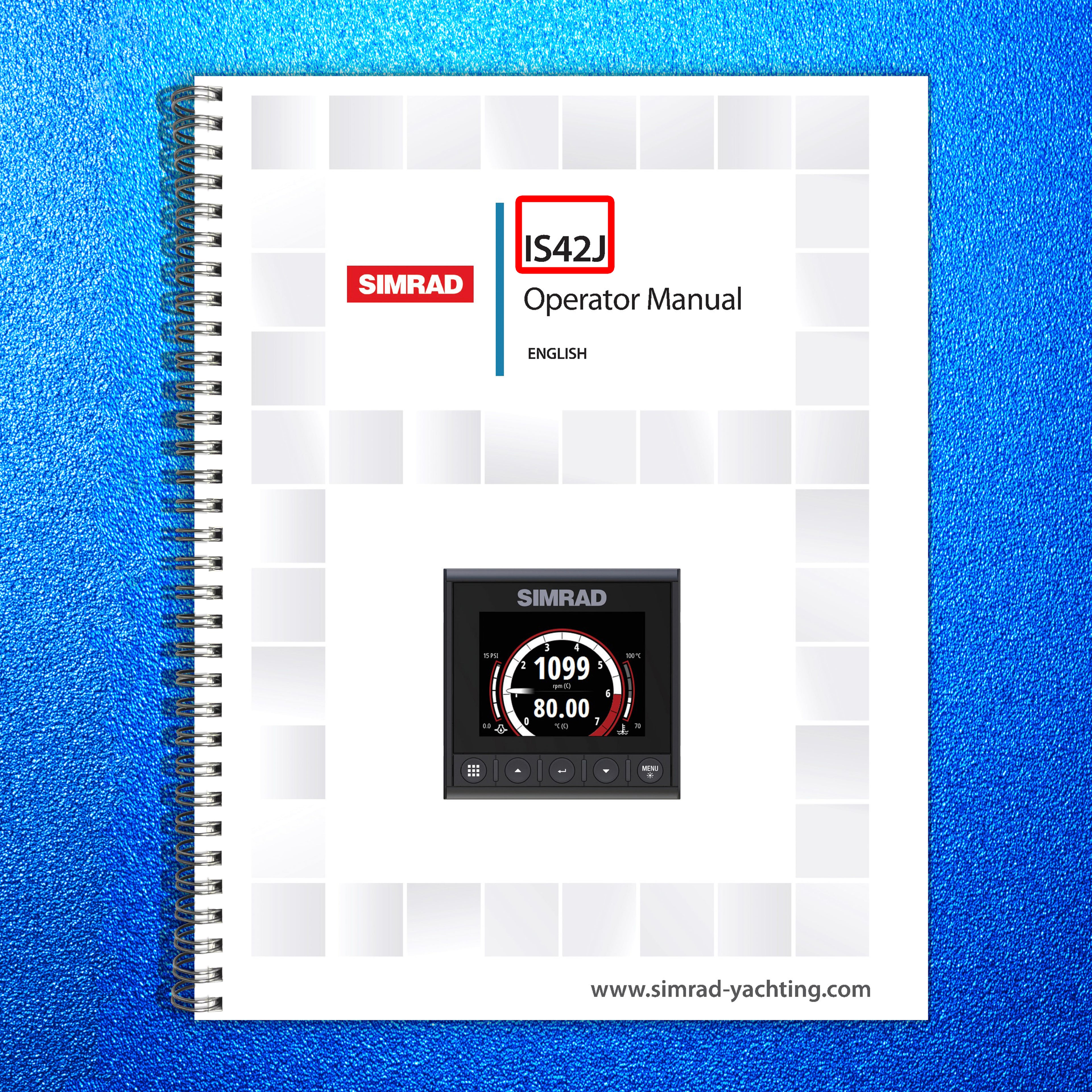 SIMRAD IS42J Instrument Display Operators Manual - WIRE BOUND - TOUGH COVERS
