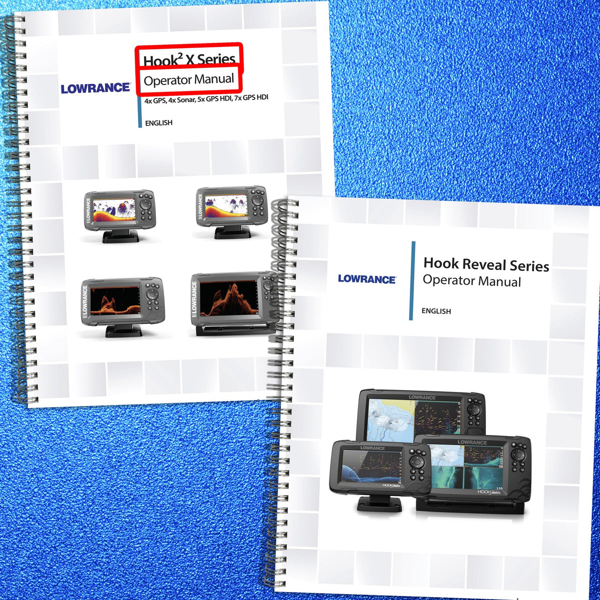 LOWRANCE HOOK2 4X 5X 7X HOOK REVEAL Operators Manual BUNDLE - WIRE BOUND