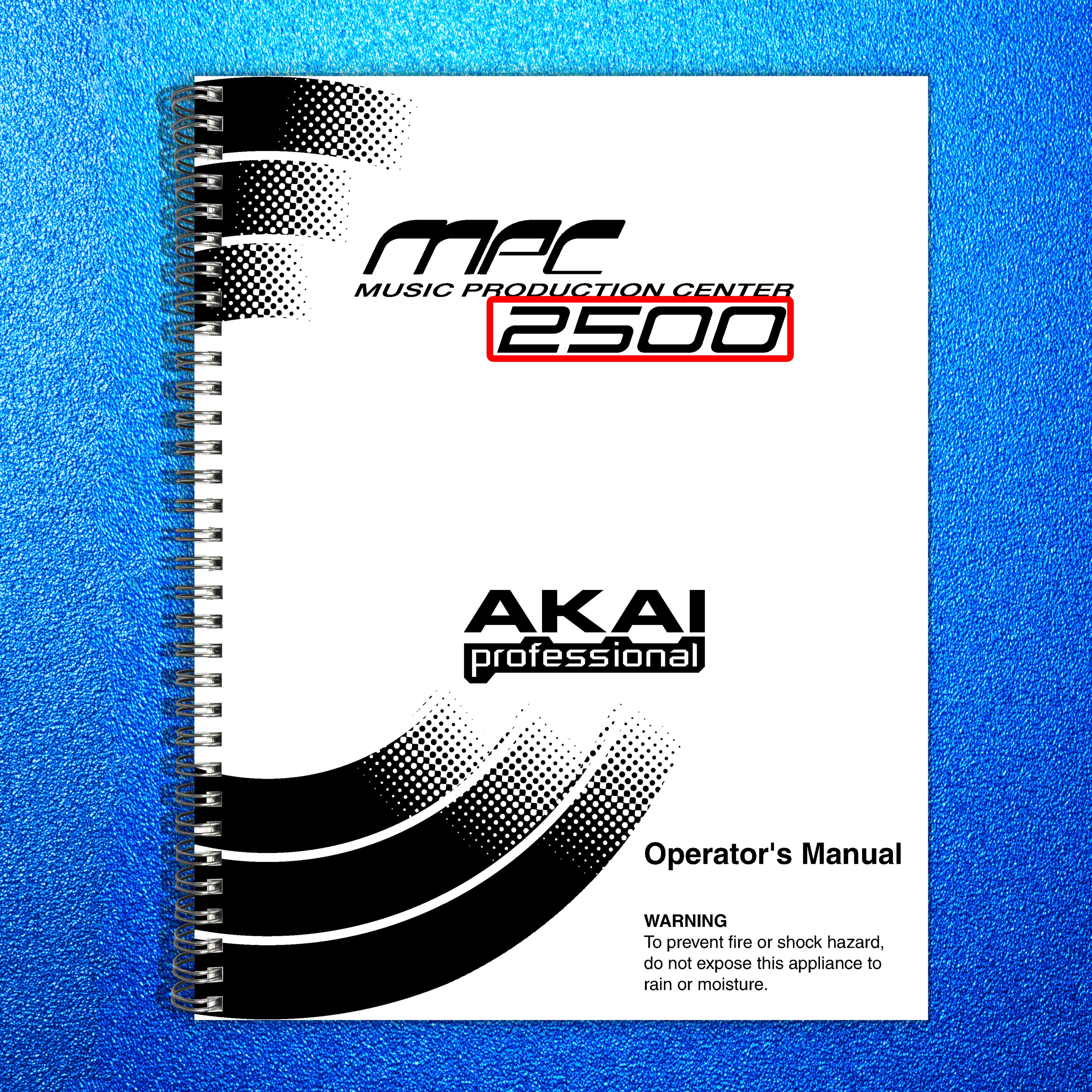 AKAI MPC2500 MIDI Production Center User Manual Operation Guide - WIRE BINDING