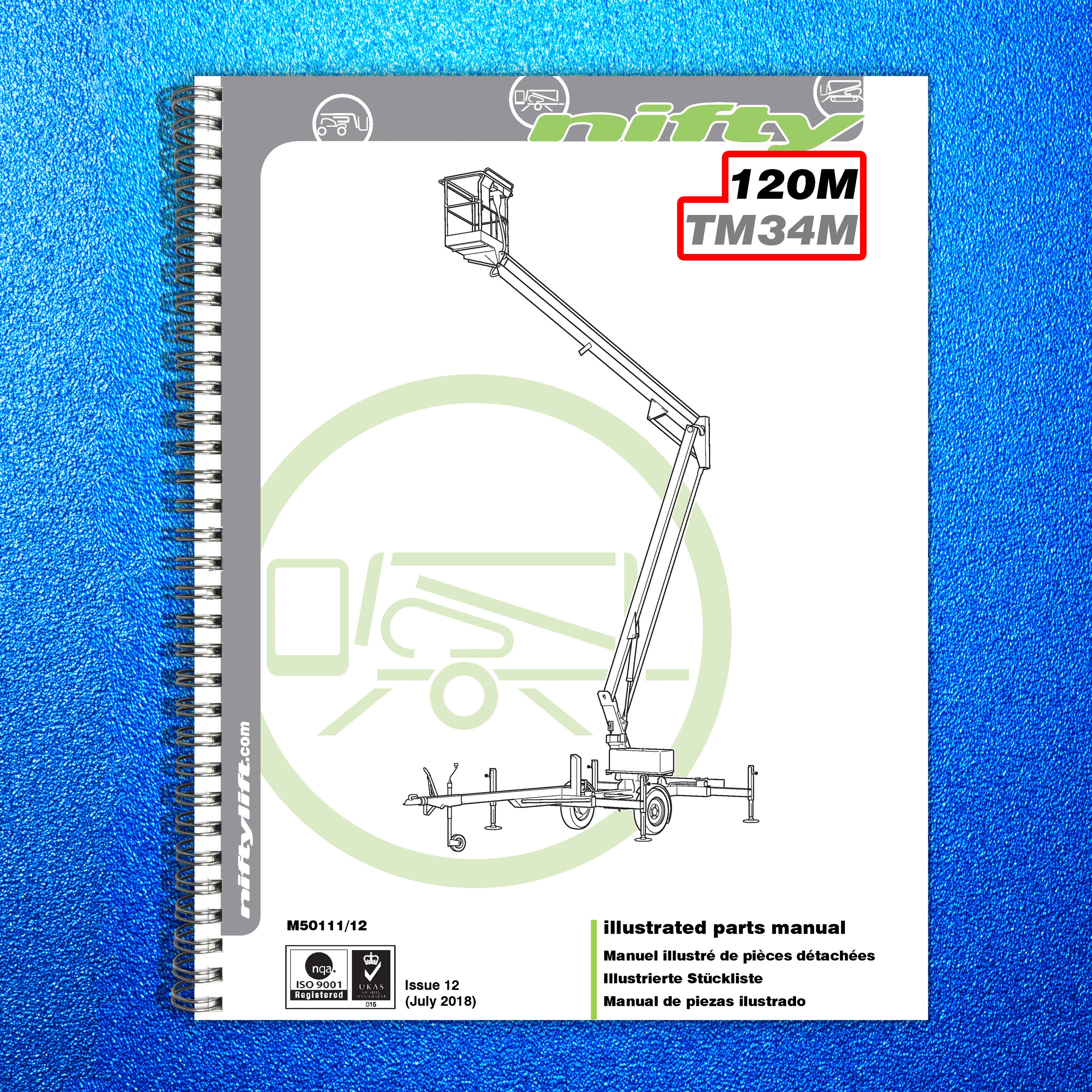 NIFTYLIFT 120M TM34M Illustrated Parts Manual 2018 - WIRE BOUND - TOUGH COVERS