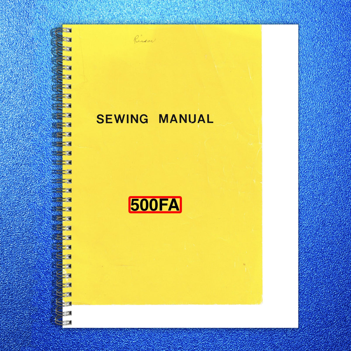 RICCAR 500FA Super Automatic Sewing Manual - STEEL WIRE BOUND - TOUGH COVERS