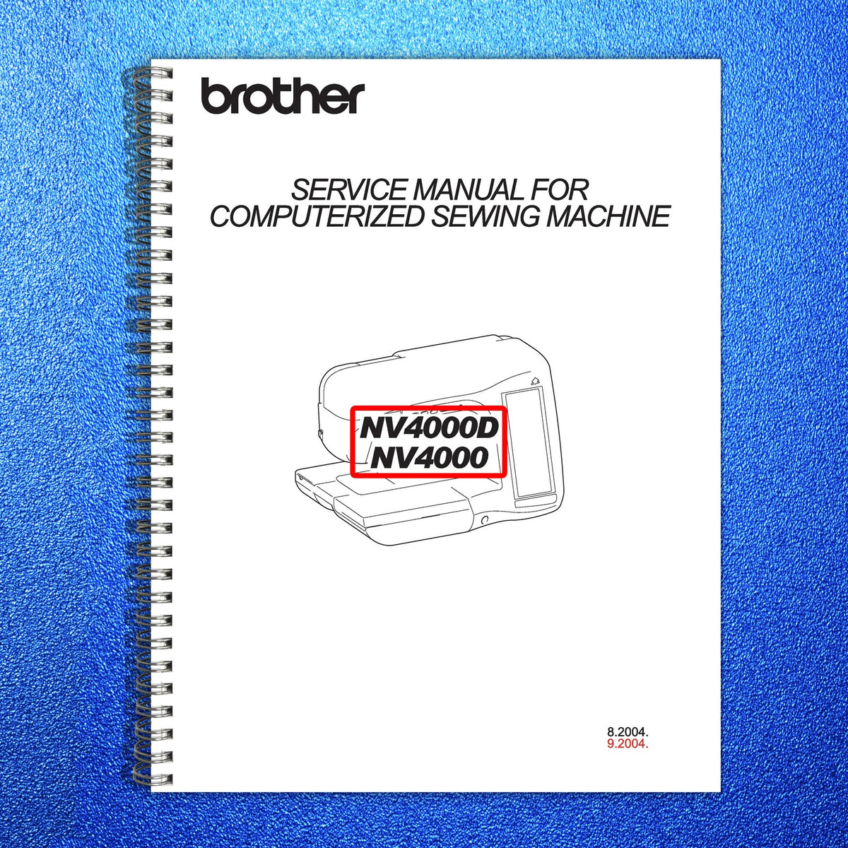 BROTHER NV4000D aka BABY LOCK ELEGANTE BLG Service Manual - WIRE BOUND - COVERS