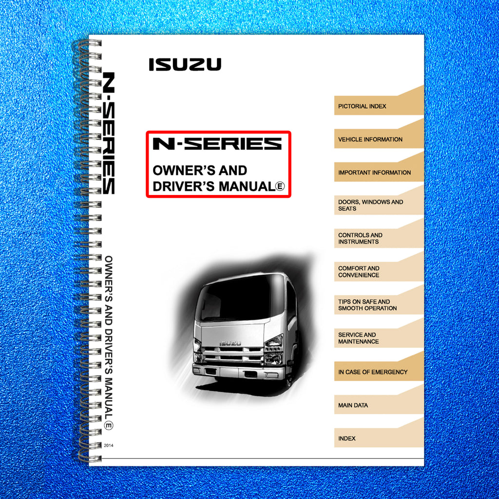 ISUZU 2014 N Series NPR-Eco Max Truck Diesel Owners Manual - WIRE BOUND - COVERS